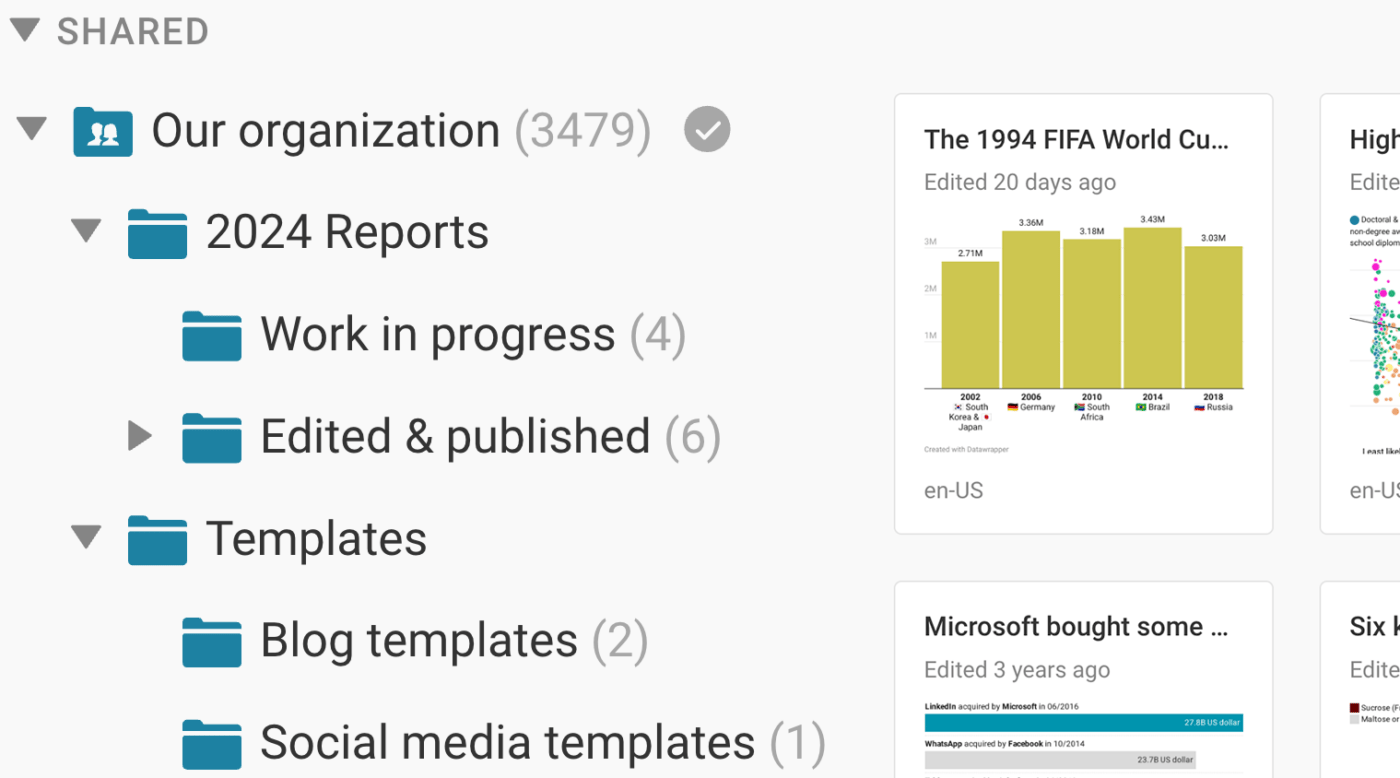 Illustration for Organize your teamwork in folders