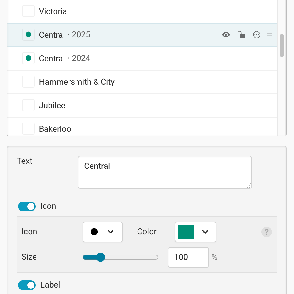 Set a <strong>marker name </strong>to quickly distinguish similar markers in the list