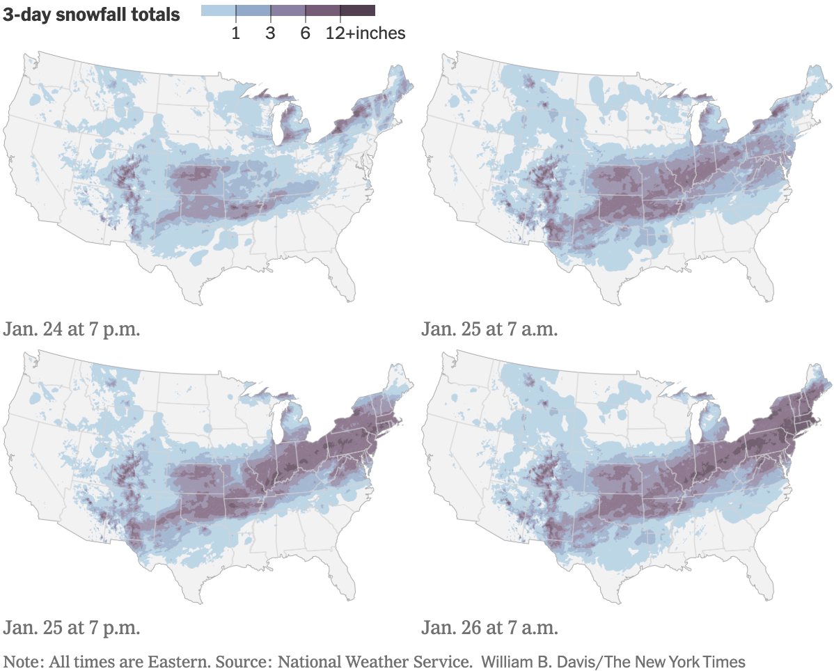 The New York Times: <a href="https://www.nytimes.com/interactive/2026/01/23/weather/winter-storm-snow-maps.html"><strong>Tracking the U.S. Winter Storm</strong></a>, January 23