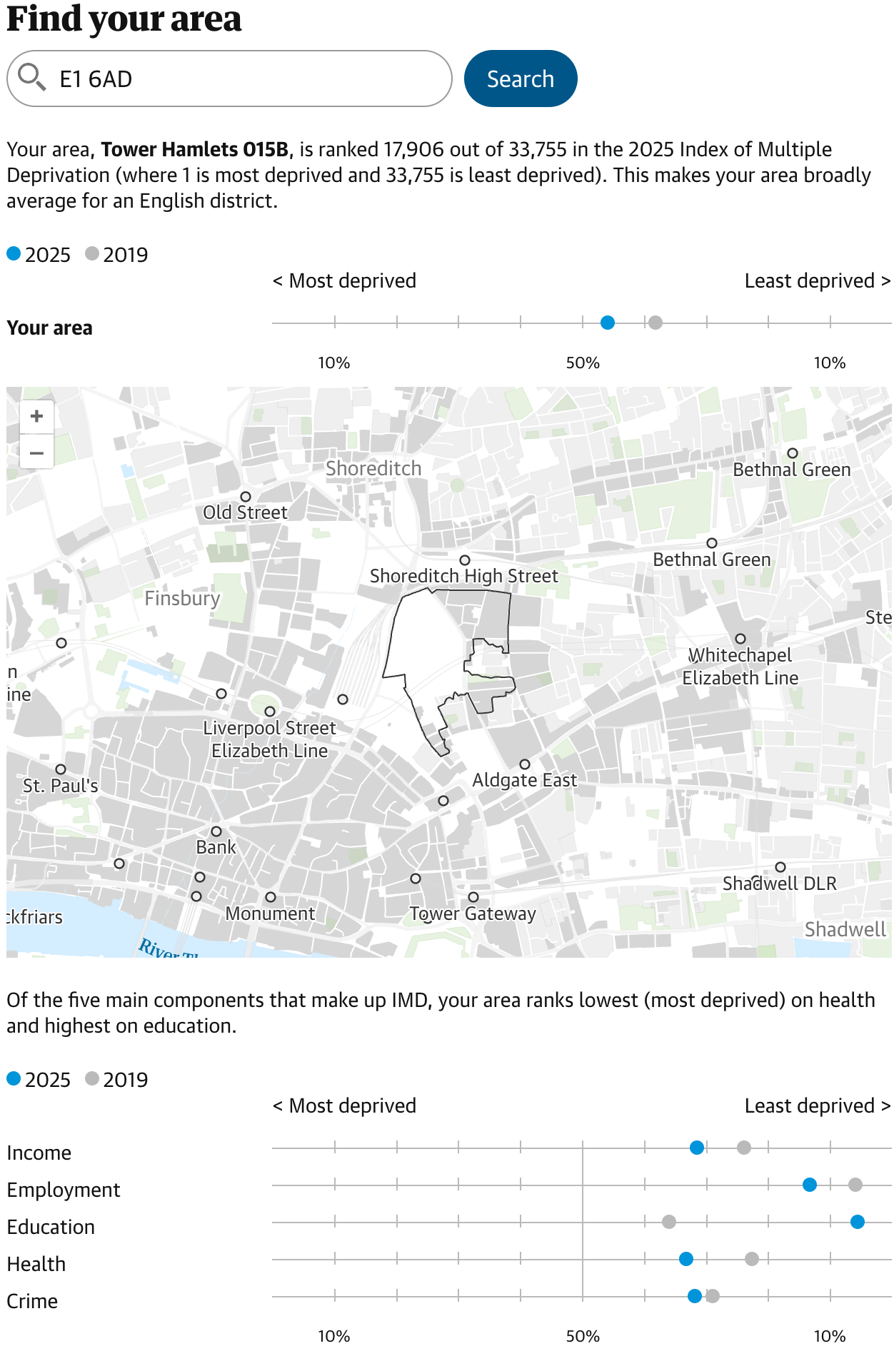 The Guardian: <a href="https://www.theguardian.com/society/ng-interactive/2025/oct/30/how-deprived-is-your-area"><strong>How deprived is your area? Look up your postcode as new data for England released</strong></a>, October 30