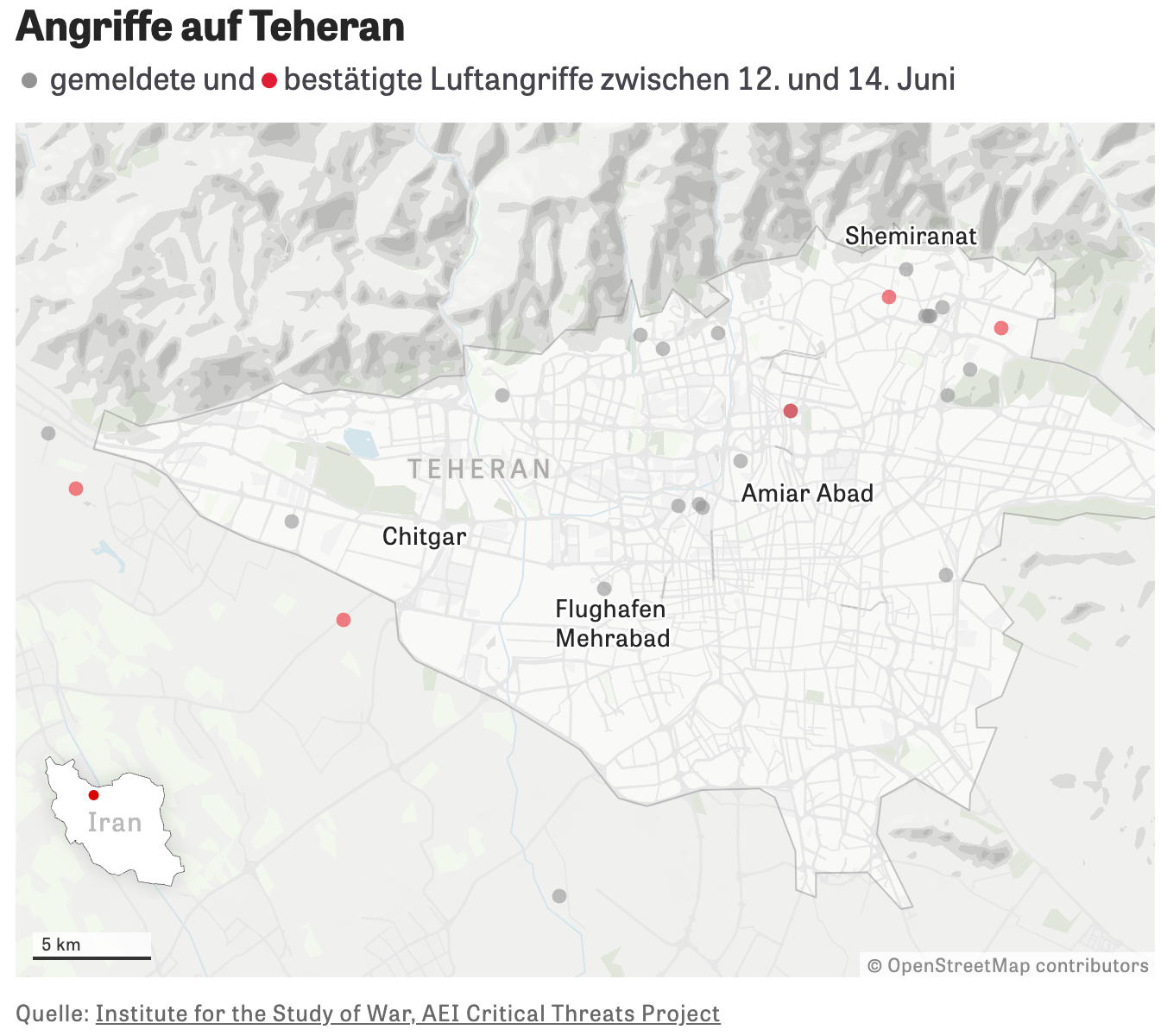 Zeit Online:<strong> </strong><a href="https://www.zeit.de/politik/ausland/2025-06/angriffe-israel-iran-karte-grafik"><strong>Weitere Angriffswelle Israels auf den Iran</strong></a><strong> </strong>[<em>Further wave of Israeli attacks on Iran</em>], June 15