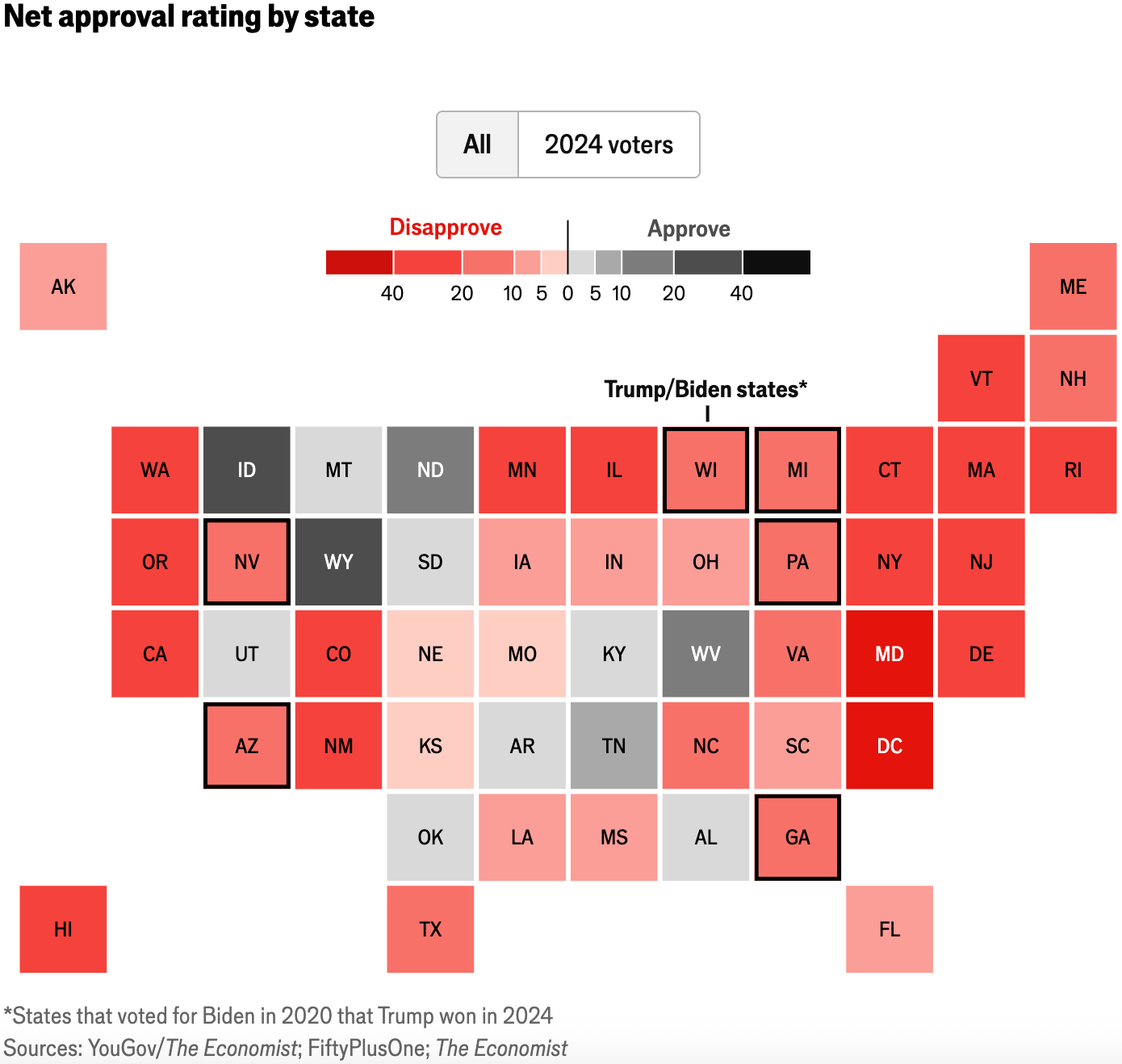MapsMania: Where is Trump Still Popular? (<a href="https://googlemapsmania.blogspot.com/2026/01/where-is-trump-still-popular.html"><strong>post</strong></a>, <a href="https://www.economist.com/interactive/trump-approval-tracker"><strong>The Economist tracker</strong></a>), January 23