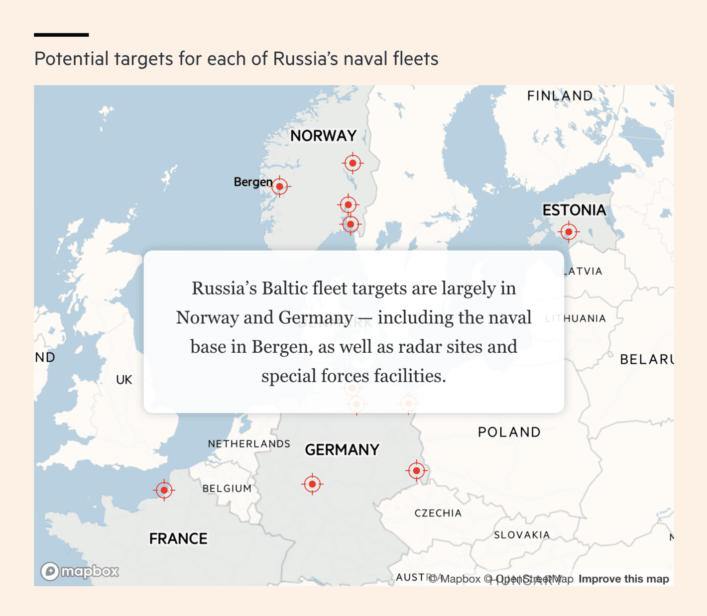 Financial Times: <strong><a href="https://www.ft.com/content/237e1e55-401d-4eeb-875b-03fe68f81575">Russian navy trained to target sites inside Europe with nuclear-capable missiles</a></strong>, August 13