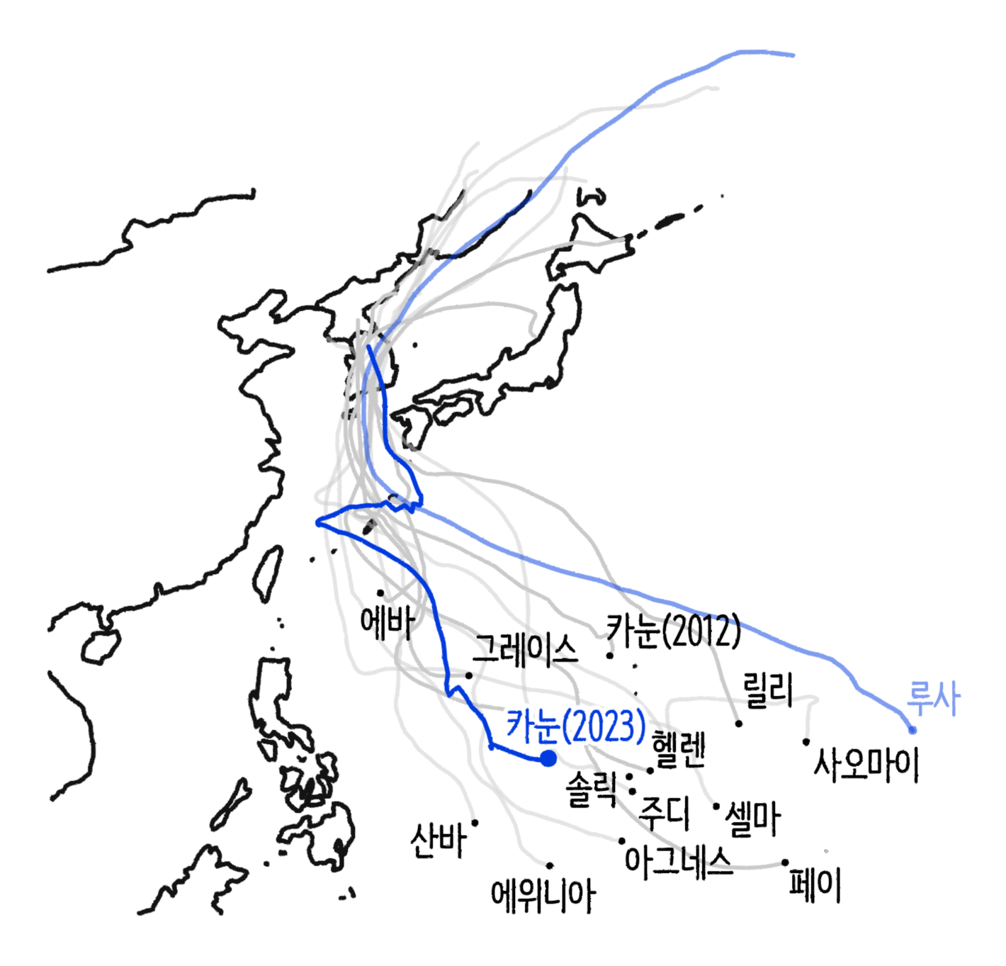 Mabu News: <a href="https://mabunews.stibee.com/p/208/"><strong>한반도를 관통한 태풍 카눈</strong></a>, August 17