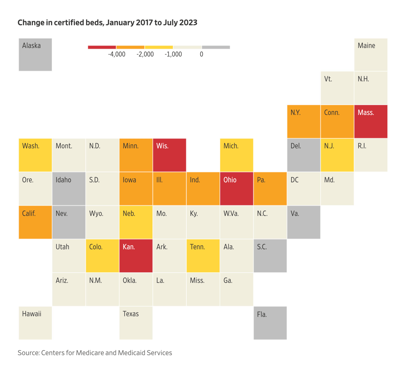 The Wall Street Journal: <strong><a href="https://www.wsj.com/health/healthcare/the-upheaval-at-americas-disappearing-nursing-homes-in-charts-9aa8d2f9?mod=e2twg">The Upheaval at America’s Disappearing Nursing Homes, in Charts</a></strong>, August 22
