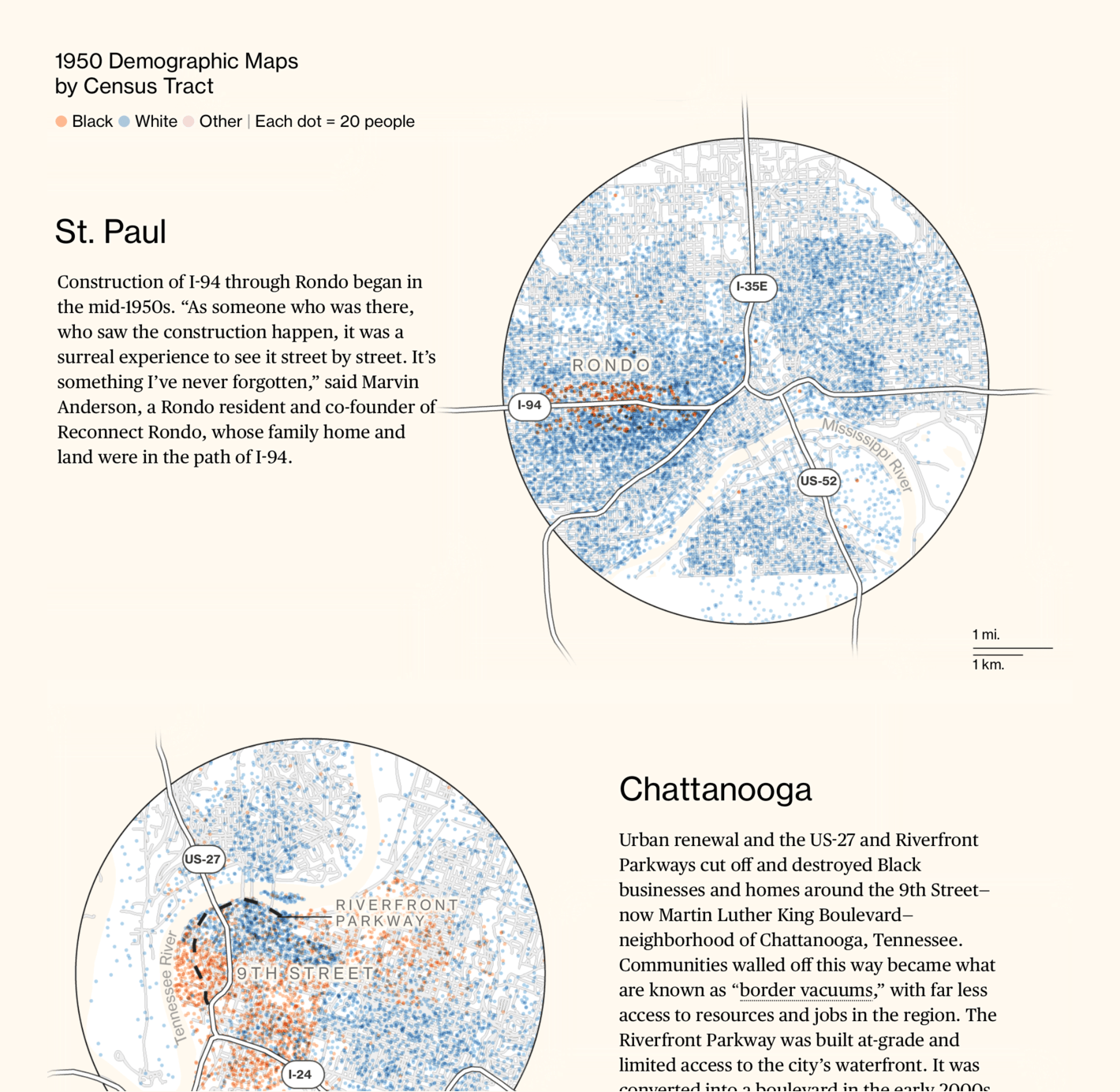 Bloomberg: <strong><a href="https://www.bloomberg.com/graphics/2021-urban-highways-infrastructure-racism/?utm_source=twitter&amp;utm_medium=social&amp;utm_campaign=twitter-thread&amp;utm_content=citylab">What It Looks Like to Reconnect Black Communities Torn Apart by Highways</a></strong>, July 28
