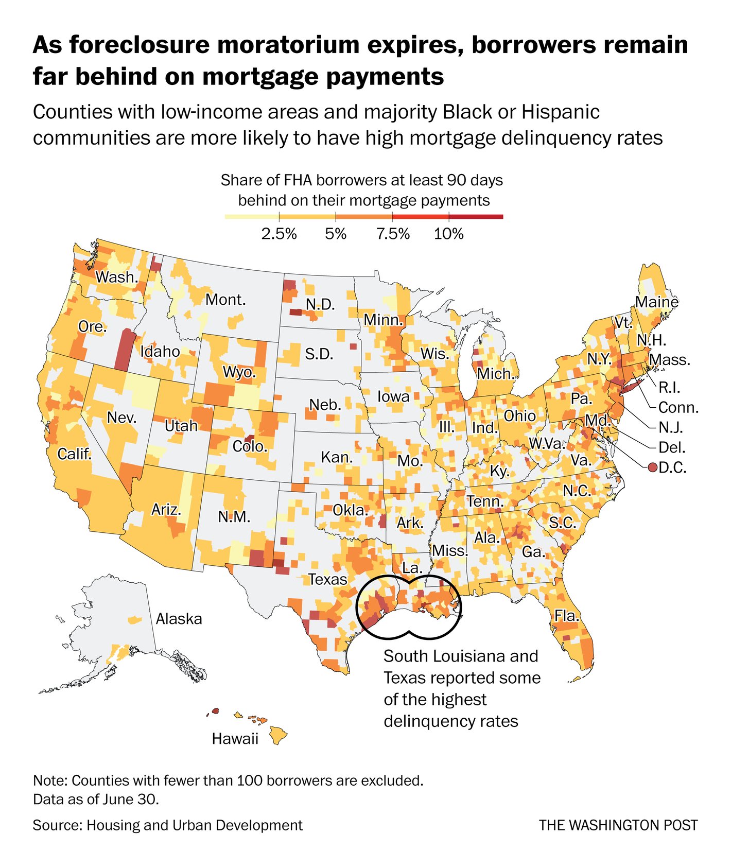 The Washington Post: <a href="https://www.washingtonpost.com/business/2021/08/01/tsunami-deferred-debt-is-about-hit-homeowners-no-longer-protected-by-foreclosure-moratorium/?utm_campaign=wp_graphics&amp;utm_medium=social&amp;utm_source=twitter"><strong>A tsunami of deferred debt is about to hit homeowners no longer protected by a foreclosure moratorium</strong></a>, August 1