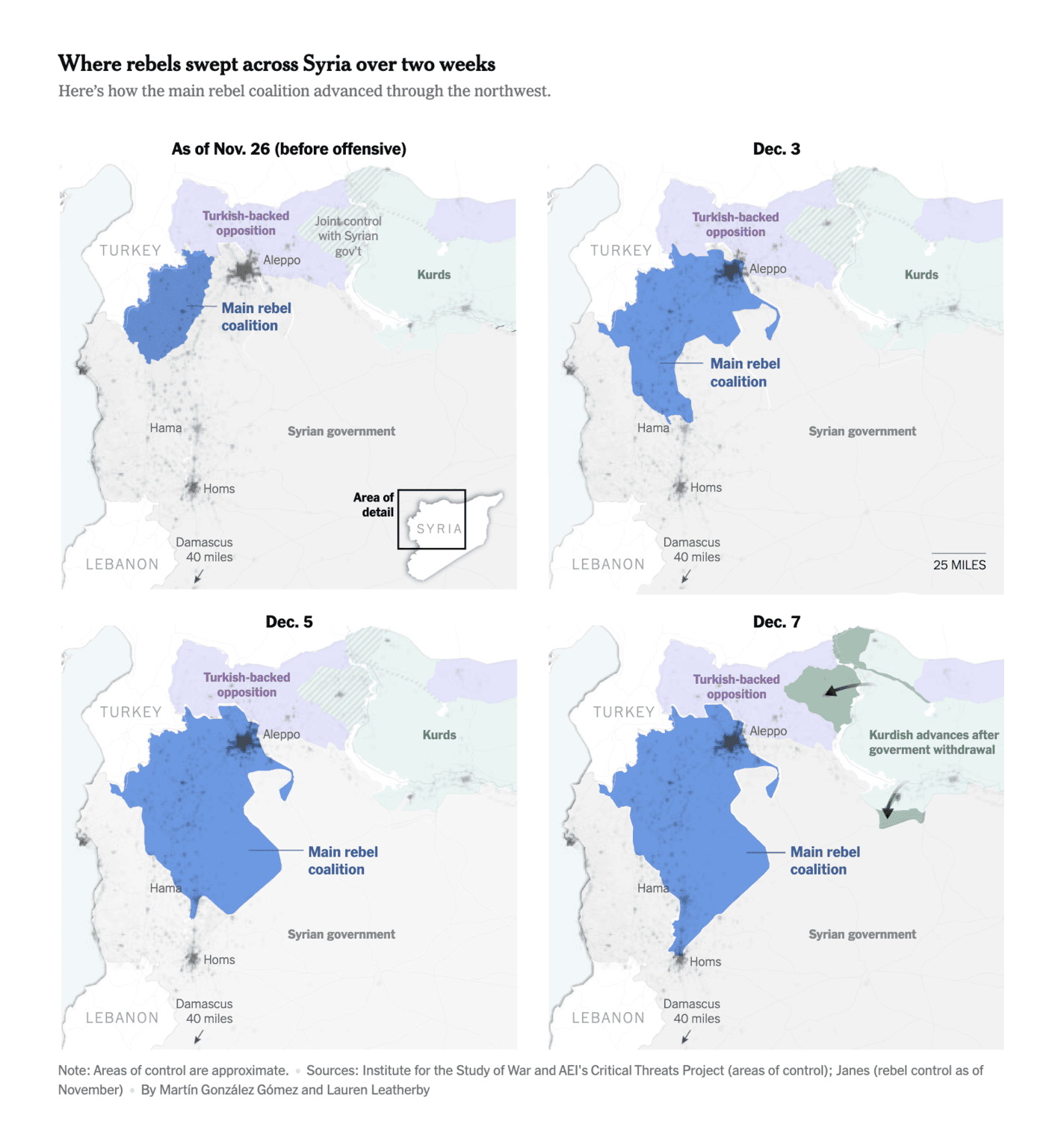 The New York Times: <a href="https://www.nytimes.com/live/2024/12/08/world/syria-war-damascus"><strong>Assad Arrives in Russia After Fleeing Syria, Russian Media Says</strong></a>, December 8