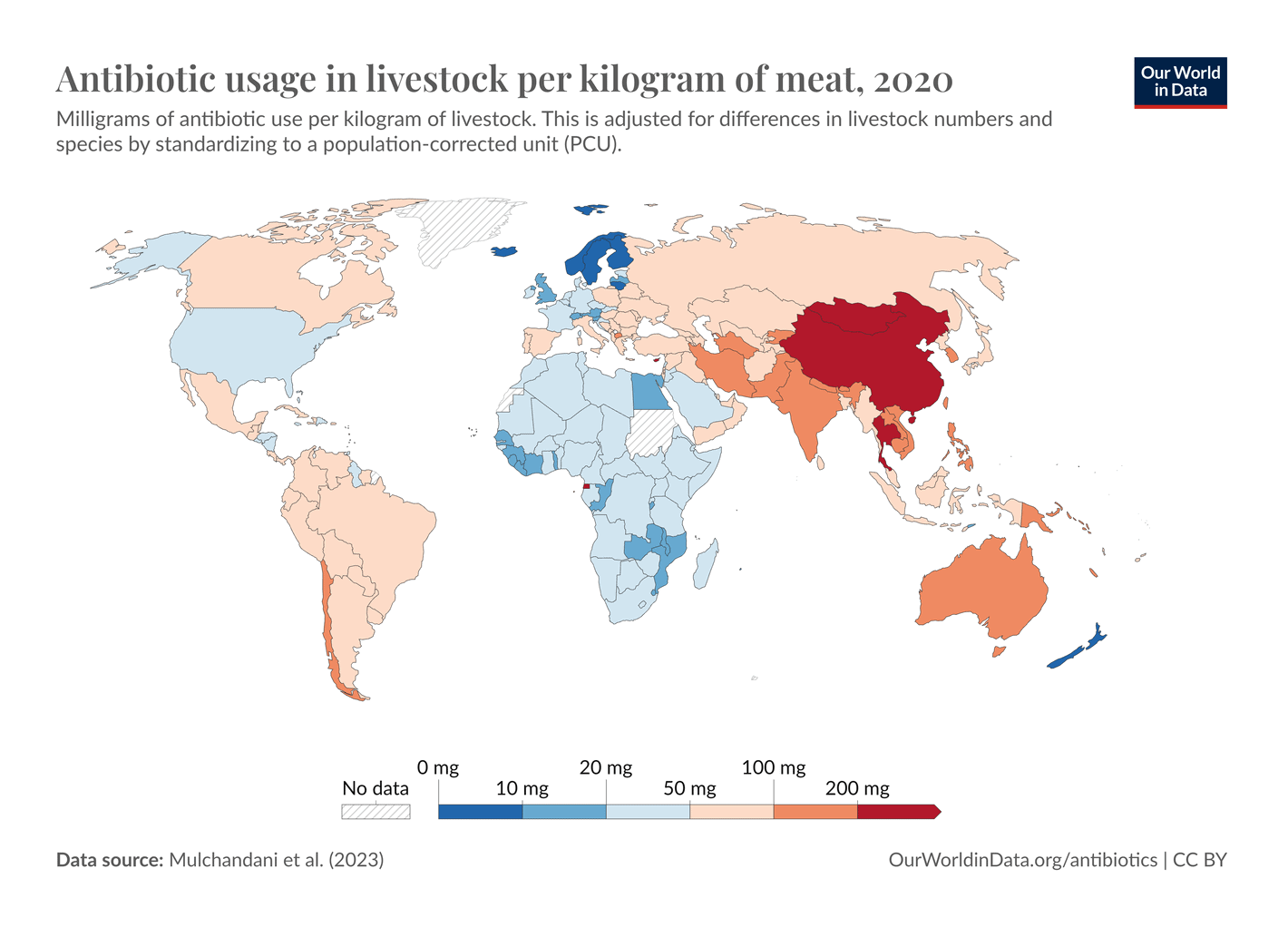 Our World in Data: <strong><a href="https://ourworldindata.org/antibiotics-livestock">Large amounts of antibiotics are used in livestock, but several countries have shown this doesn’t have to be the case</a></strong>, December 9