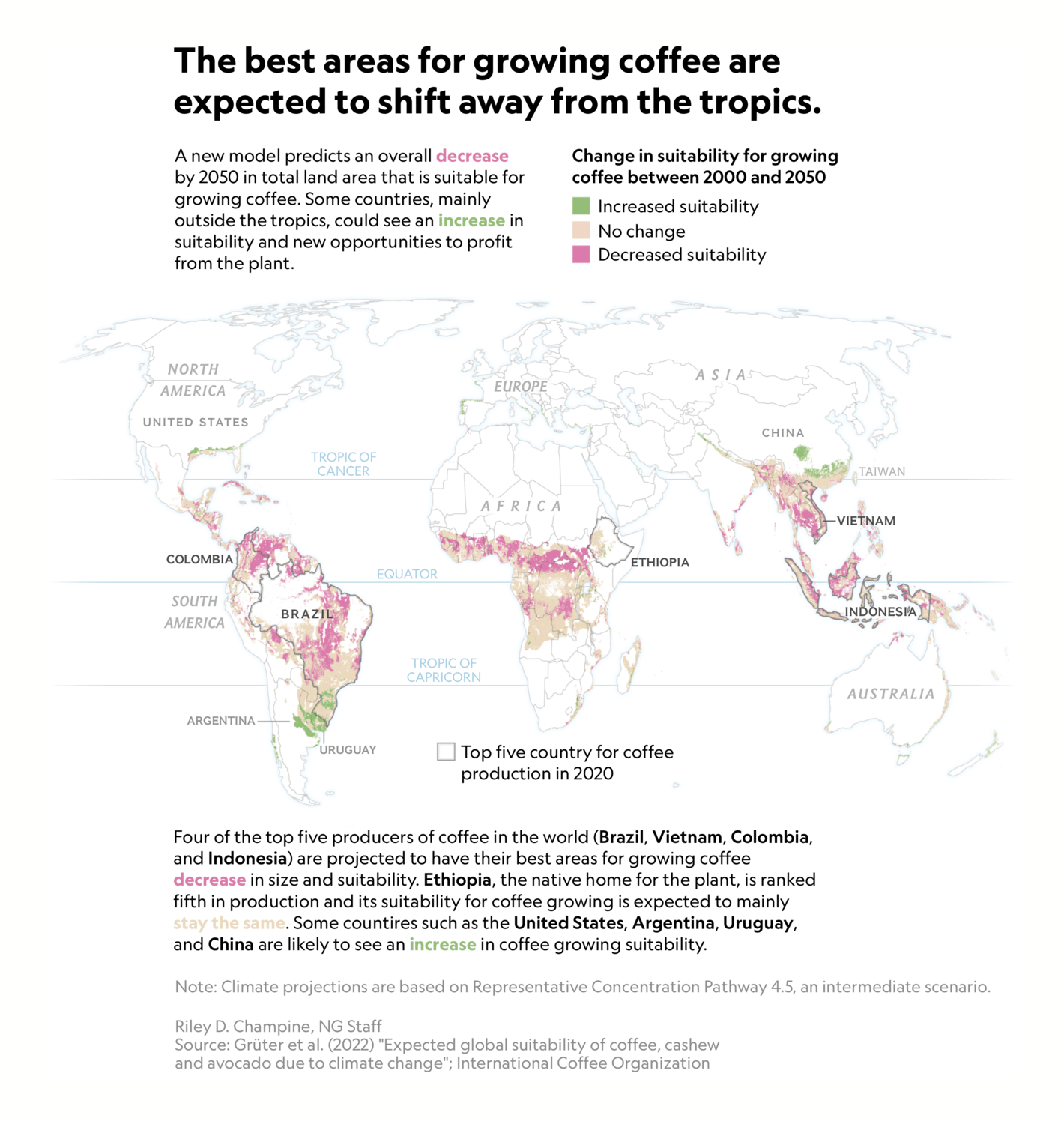 National Geographic: <strong><a href="https://www.nationalgeographic.com/environment/article/what-climate-change-means-for-future-of-coffee-cashew-avocado">What climate change means for the future of coffee and other popular foods</a></strong>, January 26