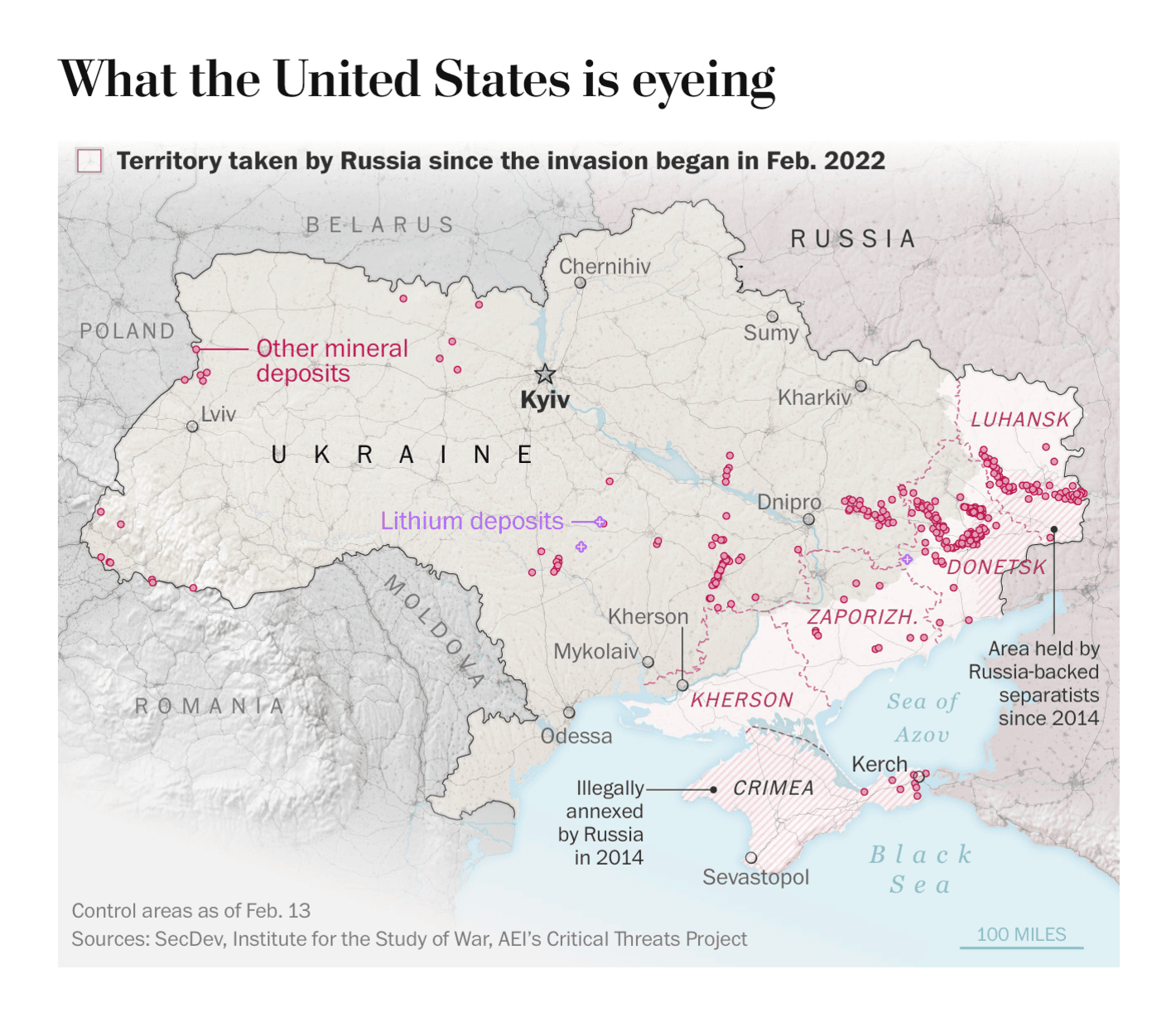 The Washington Post: <strong><a href="https://www.washingtonpost.com/world/2025/02/14/ukraine-maps-demands-russia-negotiations/">Mapped: Russia’s and Ukraine’s competing visions for peace</a></strong>, February 14