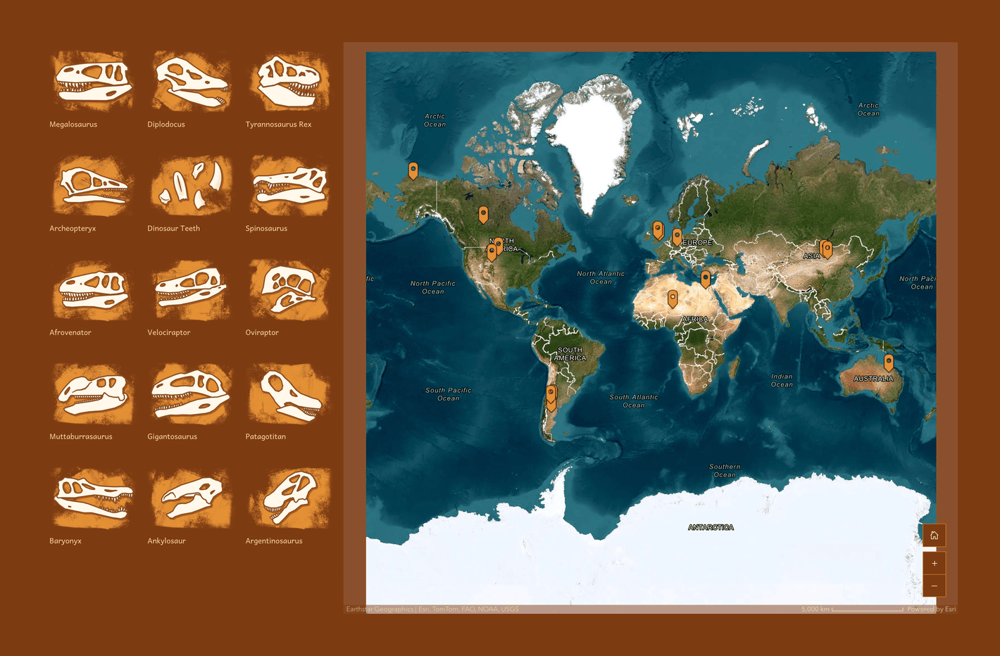 Warren Davison, Esri's StoryMaps team: <a href="https://storymaps.arcgis.com/stories/1ba69ca9c31b4183b1ee486c36364198"><strong>Digging up Dinosaurs</strong></a>, January 30