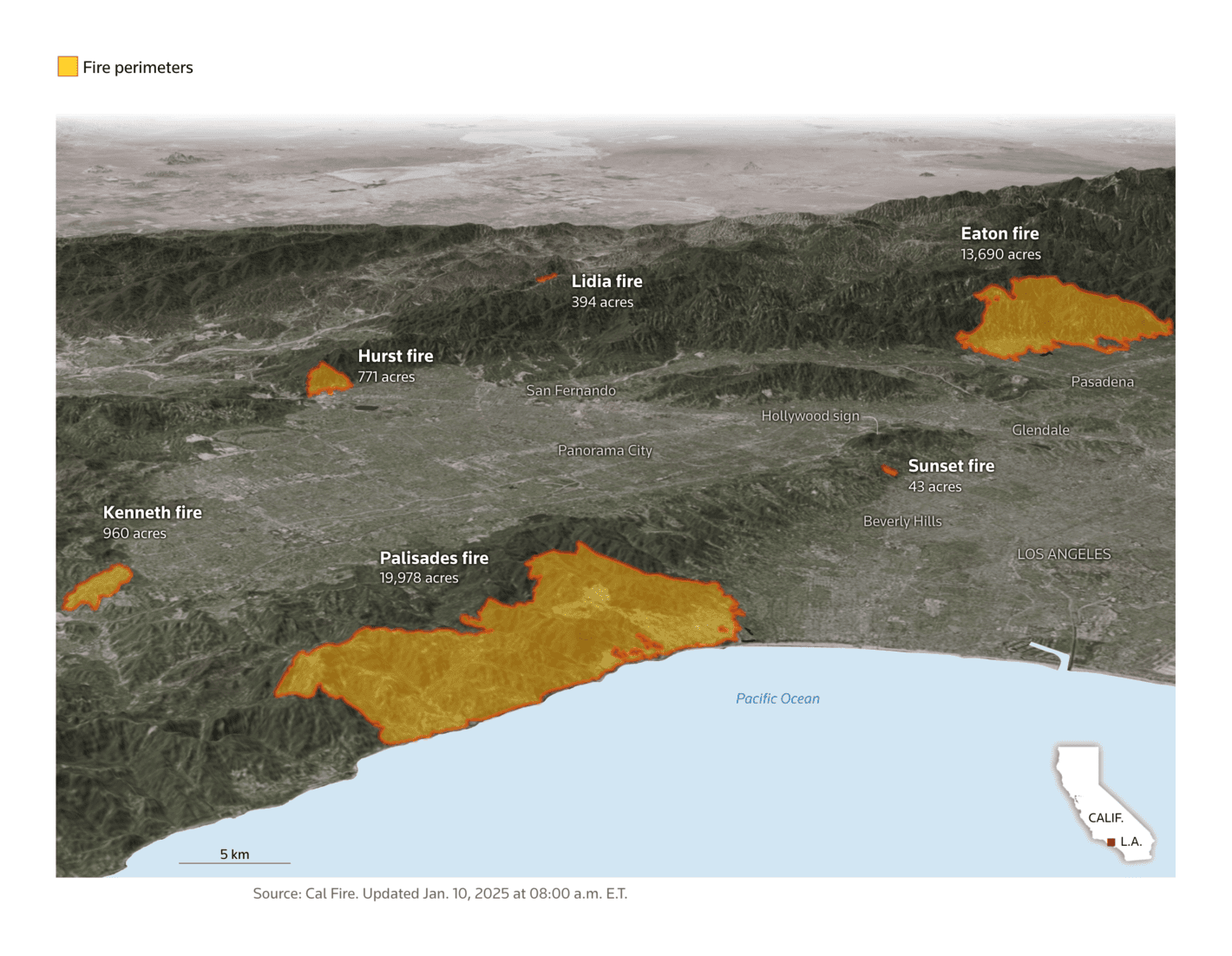 Reuters: <strong><a href="https://www.reuters.com/graphics/CALIFORNIA-WILDFIRES/klvyqorwnvg/">Mapping the Los Angeles wildfires</a></strong>, January 10