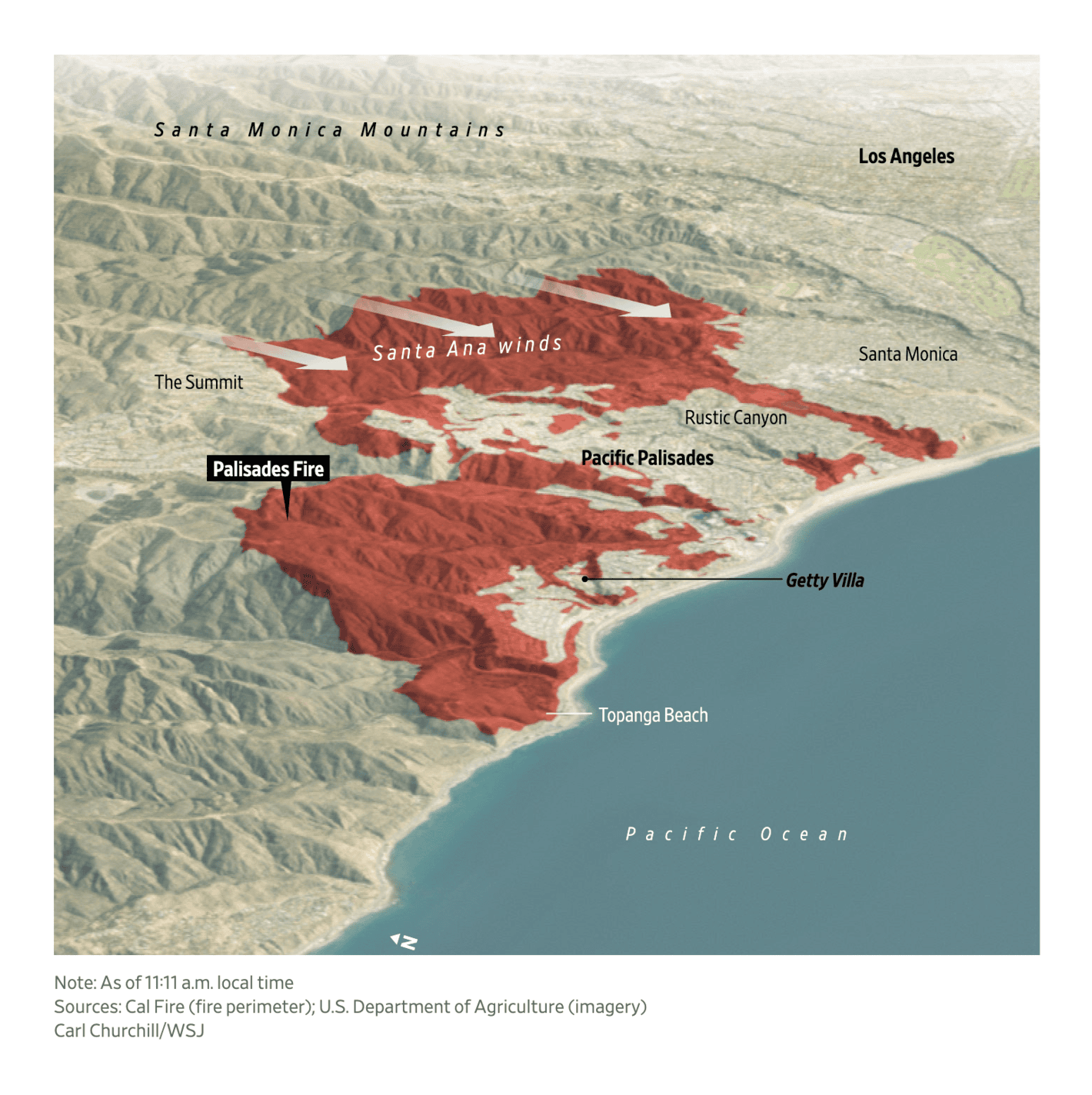 The Wall Street Journal: <strong><a href="https://www.wsj.com/us-news/pacific-palisades-fire-los-angeles-update-d990ea4e?mod=e2twg">Los Angeles Wildfires Leave at Least Five Dead as Uncontained Blazes Intensify</a></strong>, January 9