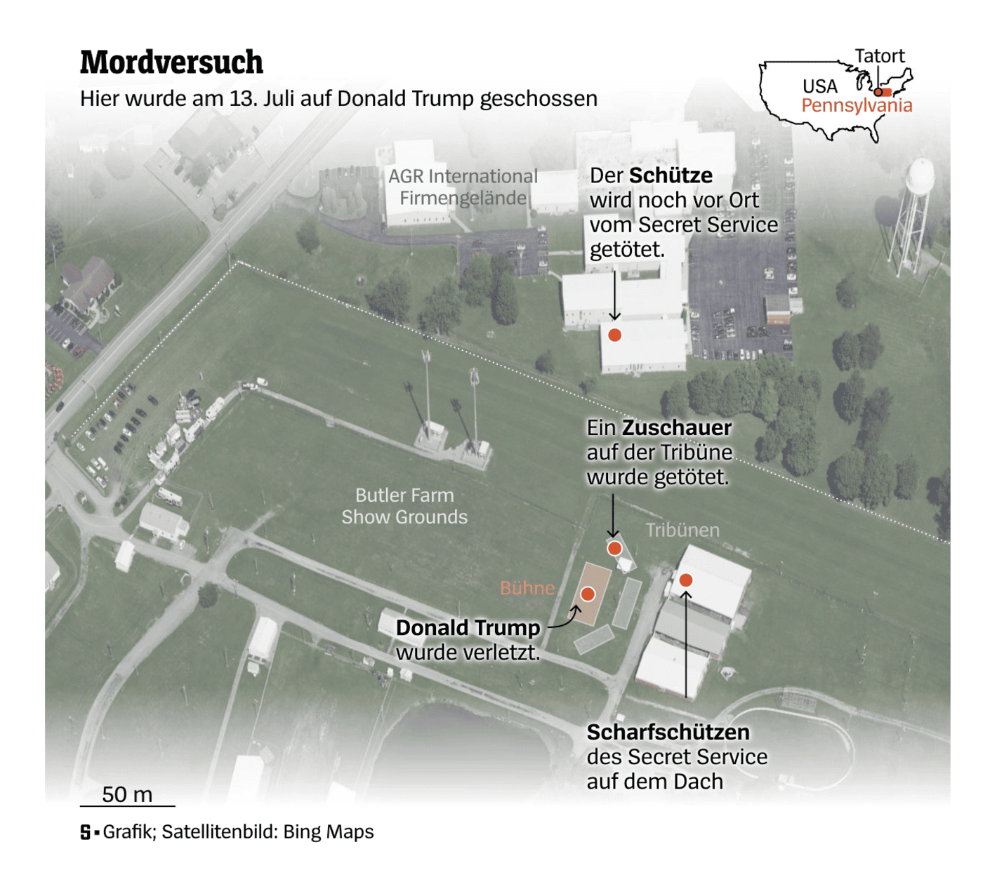 Der Spiegel: <strong><a href="https://www.spiegel.de/ausland/donald-trump-woher-kamen-die-schuesse-so-lief-das-attentat-ab-a-d73ef49a-9db6-4ea1-831e-79f908e63805">Woher kamen die Schüsse auf Donald Trump</a></strong> [<em>Where did the shots at Donald Trump come from?</em>], July 14