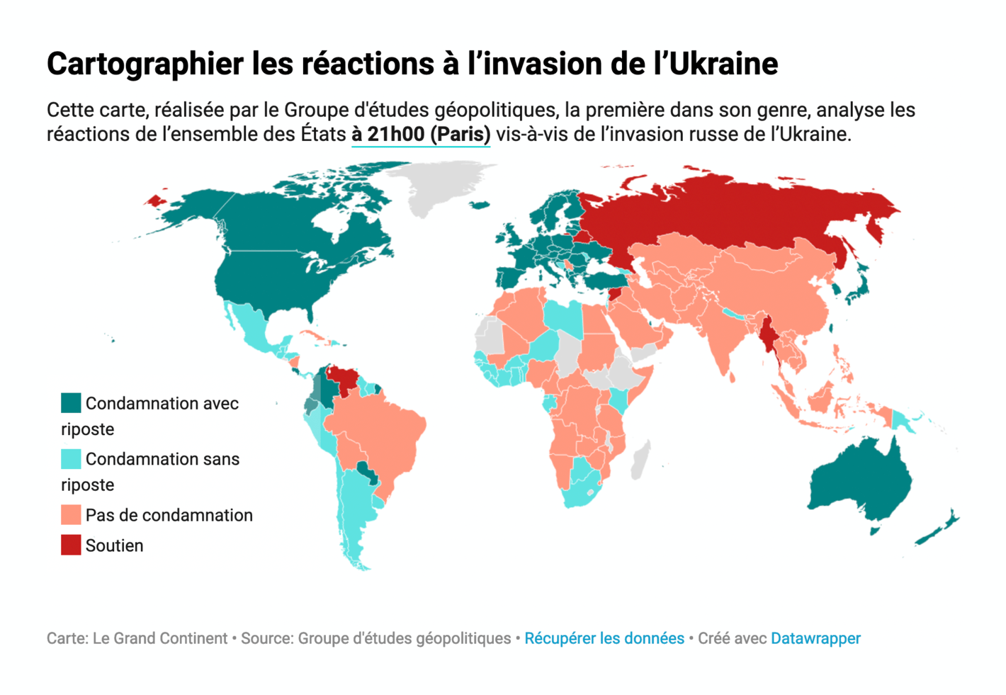Le Grand Continent: <strong><a href="https://legrandcontinent.eu/fr/2022/02/24/cartographier-les-reactions-a-linvasion-de-lukraine/">Cartographier les réactions à l’invasion de l’Ukraine</a></strong>, updated February 28