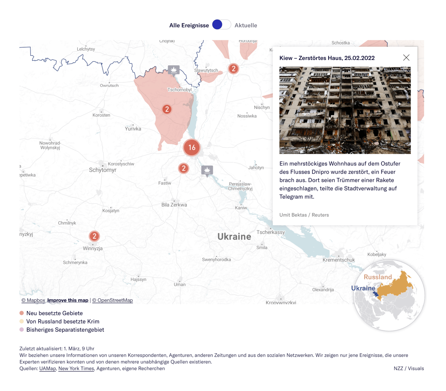 Neue Zürcher Zeitung: <strong><a href="https://www.nzz.ch/visuals/ukraine-die-invasion-russlands-in-karten-und-grafiken-ld.1671603">Putins Truppen rücken immer näher an Kiew heran – diese interaktive Karte zeigt den Stand des Krieges</a></strong>, updated March 1