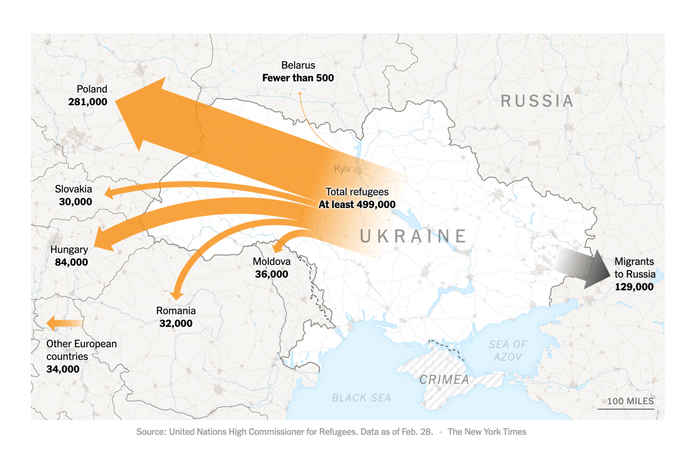 The New York Times: <strong><a href="https://www.nytimes.com/interactive/2022/world/europe/ukraine-maps.html?action=click&amp;module=RelatedLinks&amp;pgtype=Article">Maps: Tracking the Russian Invasion of Ukraine</a></strong>, updated February 28