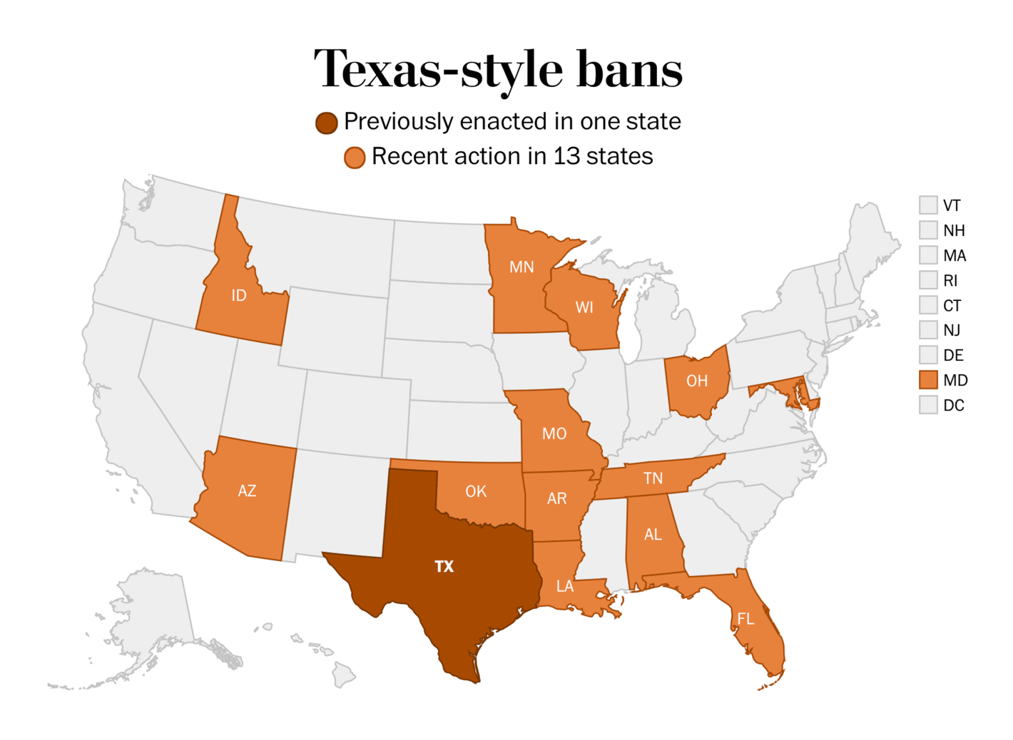 The Washington Post: <strong><a href="https://www.washingtonpost.com/nation/interactive/2022/abortion-rights-protections-restrictions-tracker/?utm_campaign=wp_graphics&amp;utm_medium=social&amp;utm_source=twitter">Tracking new action on abortion legislation across the states</a></strong>, March 26