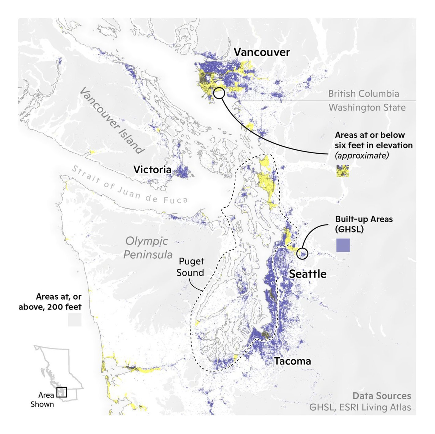 Carl Churchill: <strong><a href="https://mapsontheweb.zoom-maps.com/post/668860651702239232/distribution-of-settlements-and-potential-flood">Distribution of settlements, and potential flood risk from climate change, like here around the Salish Sea</a></strong>, November 27