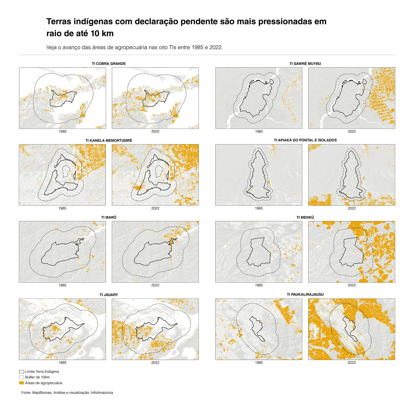 InfoAmazonia: <strong><a href="https://infoamazonia.org/2024/09/13/terras-indigenas-nao-declaradas-por-lewandowski-sao-3-vezes-mais-pressionadas-do-que-as-enviadas-para-demarcacao/">Terras indígenas não declaradas por Lewandowski são 3 vezes mais pressionadas do que as enviadas para demarcação</a></strong> [<em>Indigenous lands not declared by Lewandowski are under 3 times more pressure than those sent for demarcation</em>], September 13