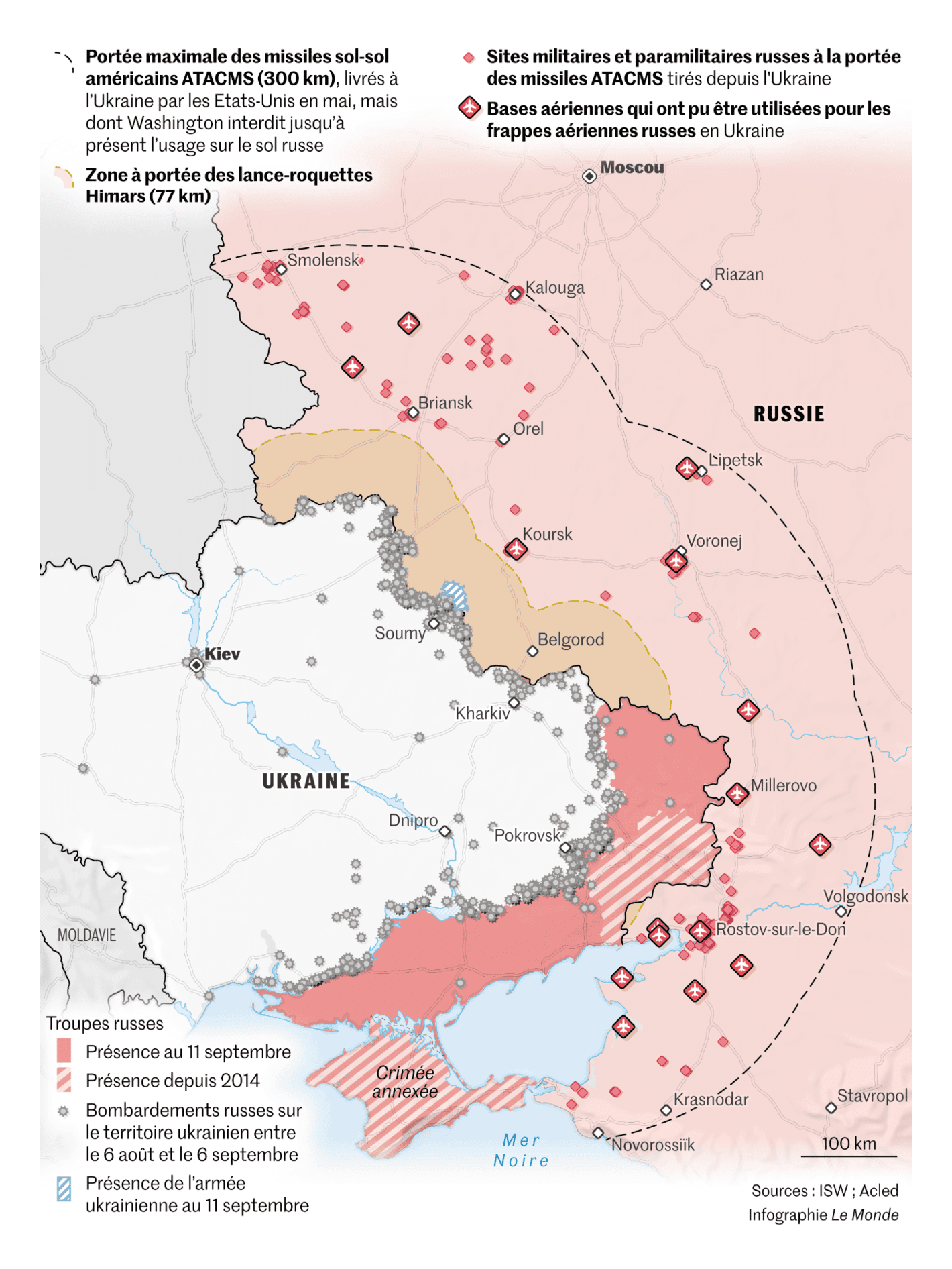 Le Monde: <strong><a href="https://www.lemonde.fr/international/article/2024/09/12/guerre-en-ukraine-les-allies-partages-sur-l-utilisation-de-leurs-missiles-pour-frapper-la-russie-en-profondeur_6314211_3210.html">Guerre en Ukraine&nbsp;: les alliés partagés sur l’utilisation de leurs missiles pour frapper la Russie en profondeur</a></strong> [<em>War in Ukraine: Allies divided on the use of their missiles to strike Russia in depth</em>], September 12
