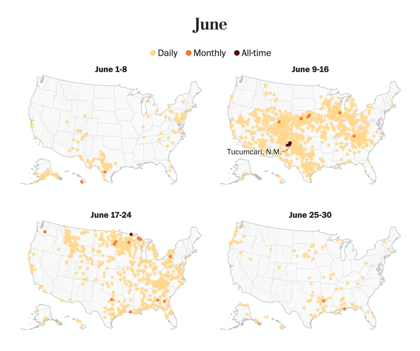 The Washington Post: <strong><a href="https://www.washingtonpost.com/climate-environment/interactive/2022/temperature-records-summer/">Maps show where extreme heat shattered 7,000 records this summer</a></strong>, September 13