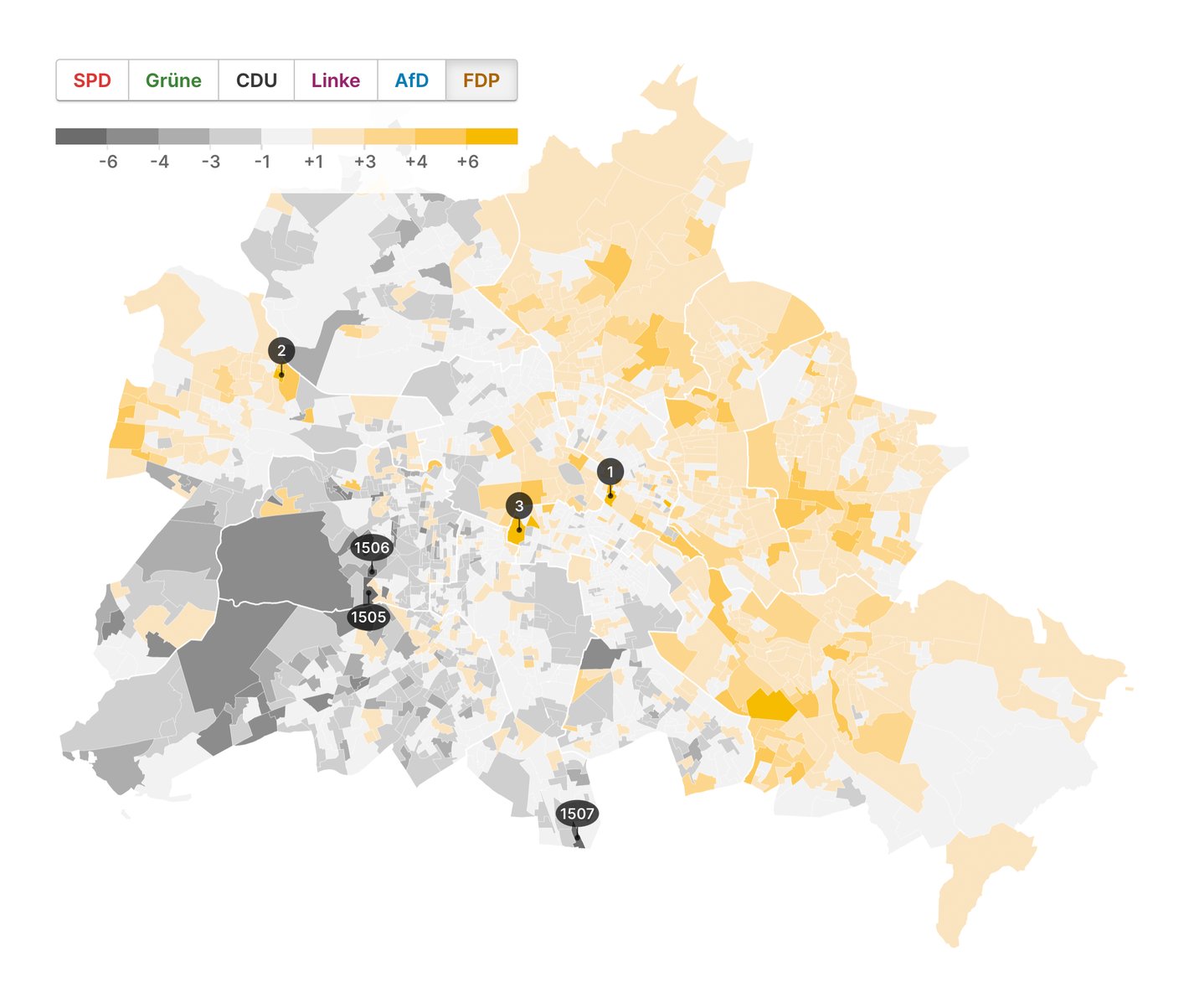 Berliner Morgenpost/Funke Interaktiv: <strong><a href="https://interaktiv.morgenpost.de/bundestagswahl-berlin-2021-ergebnisse-wahlkarte/">Ergebnisse und Auswertungen: So hat Ihr Kiez bei der Bundestagswahl gestimmt</a></strong>, September 26