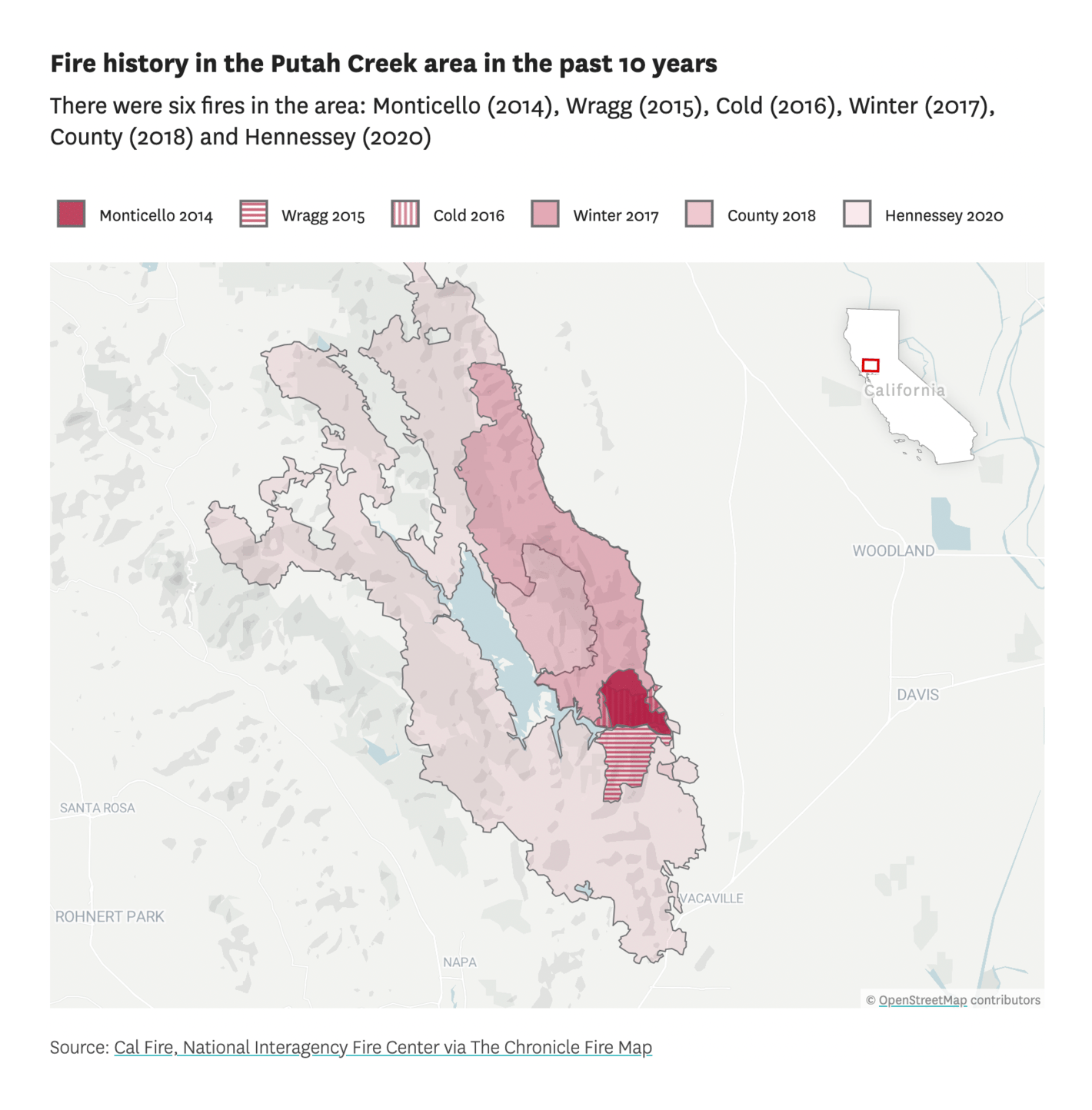 San Francisco Chronicle: <strong><a href="https://www.sfchronicle.com/projects/2021/california-repeated-fires/">California fires over 10 years: See 170-plus areas where blazes repeatedly ignited</a></strong>, September 21