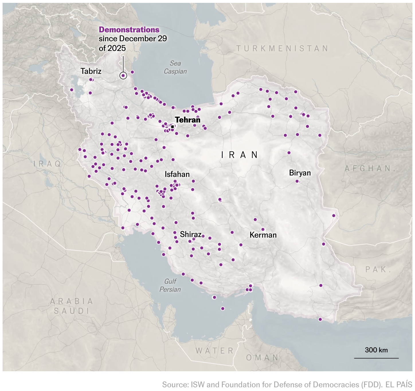 El País: <a href="https://elpais.com/internacional/2026-01-17/cronologia-visual-de-las-protestas-en-iran-como-empezaron-y-que-sabemos-pese-al-bloqueo.html"><strong>Cronología visual de las protestas en Irán: cómo empezaron y qué sabemos pese al bloqueo</strong></a><strong> </strong>[<em>A visual timeline of the protests in Iran: how they started and what we know despite the blockade</em>], January 17