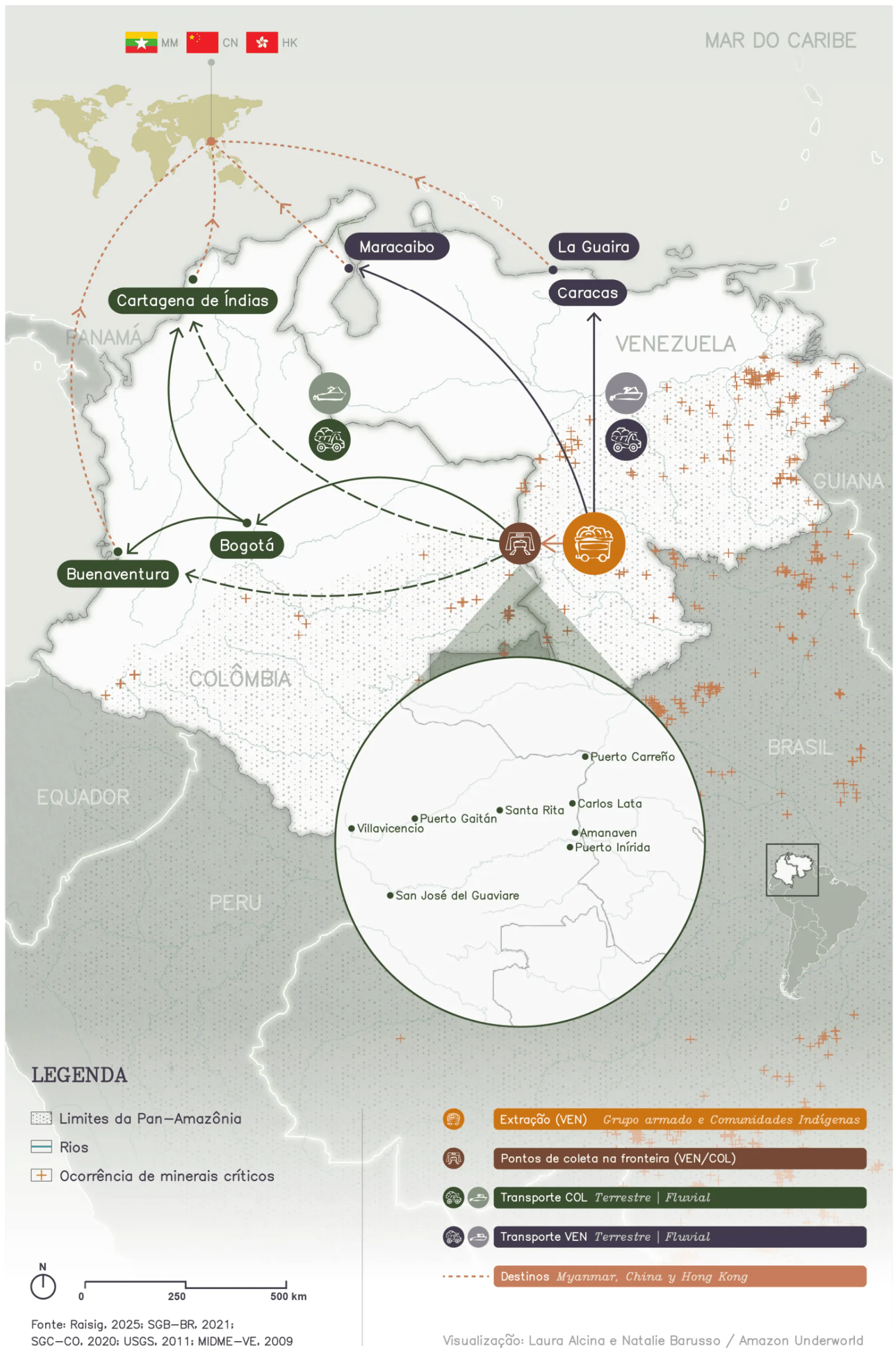 Amazon Underworld: <a href="https://amazonunderworld.org/el-comercio-de-minerales-criticos-la-ruta-ilegal-que-conecta-la-amazonia-con-china/"><strong>The trade in critical minerals: the illegal route connecting the Amazon to China</strong></a> [<em>The trade in critical minerals: the illegal route connecting the Amazon to China</em>], November