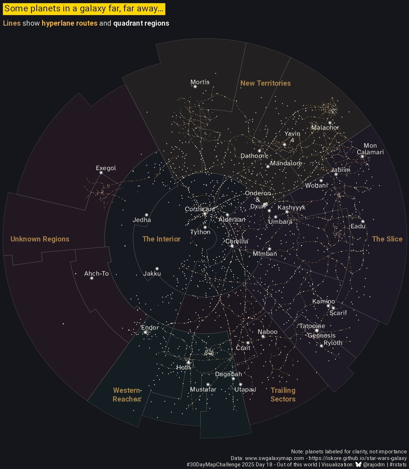 Rajo: "Day 18: Out of This World, Some planets in a galaxy far, far away," November 18 (<a href="https://bsky.app/profile/rajodm.bsky.social/post/3m5u37mfke22h"><strong>Bluesky</strong></a>)