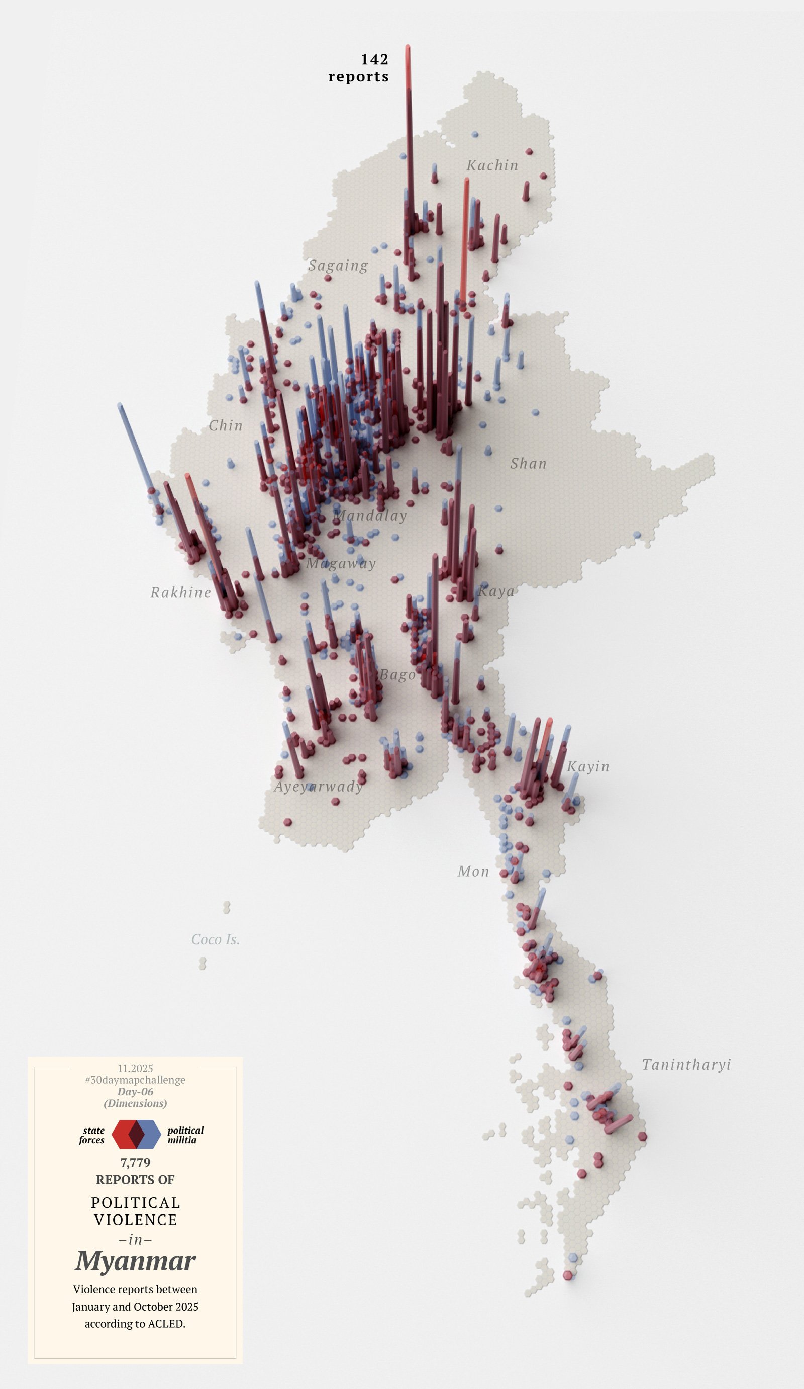 Funtography: <a href="https://mhinfographics.github.io/maps"><strong>Myanmar political violence</strong></a>, November 6