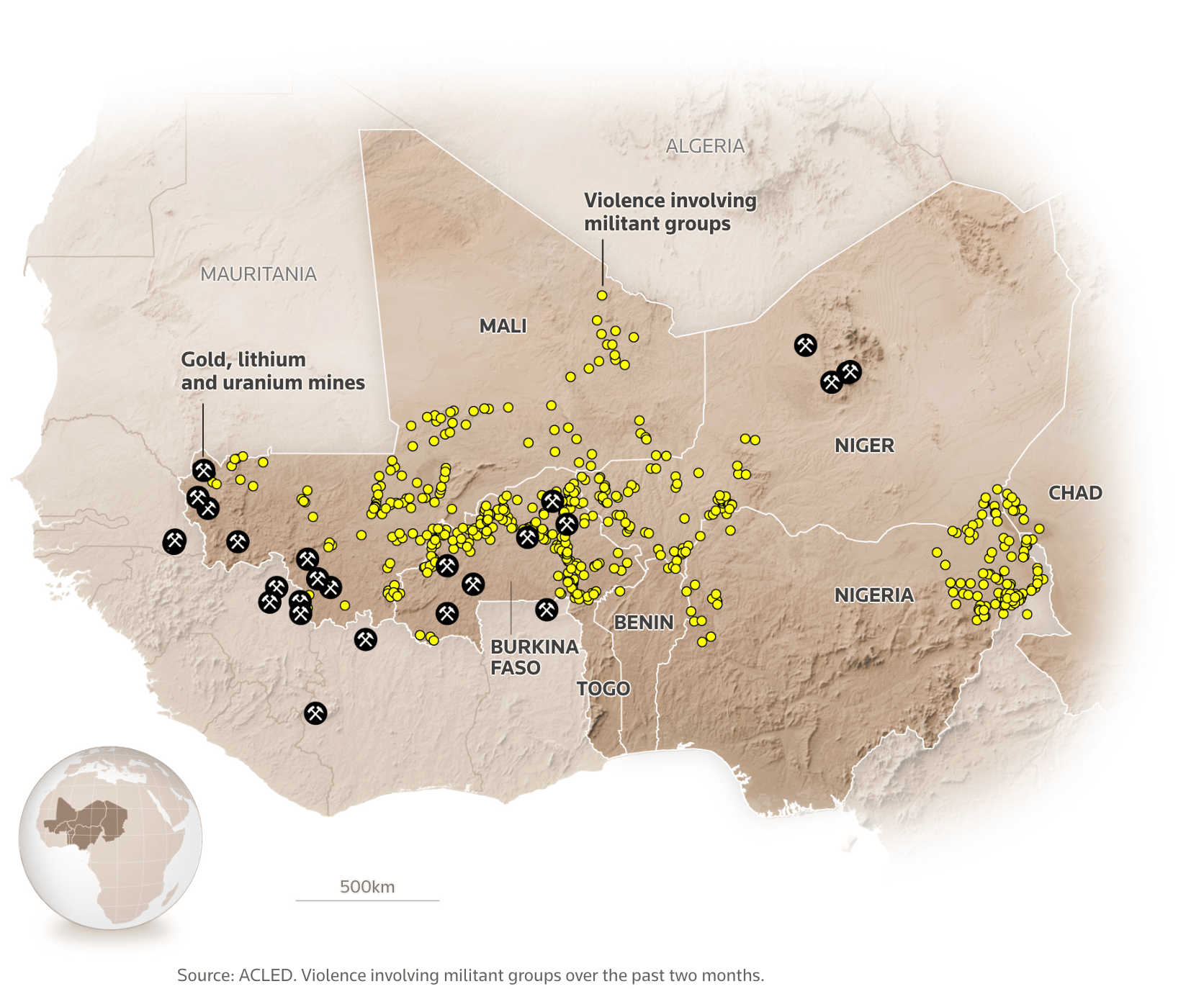 Reuters: <a href="https://www.reuters.com/graphics/MALI-SECURITY/SAHEL/zgvolldmopd/"><strong>Mali attacks spotlight the growing reach of militants across West Africa</strong></a>, May 1
