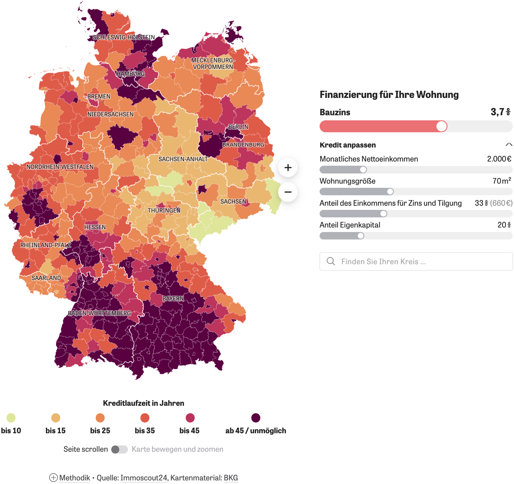 Die Zeit: <a href="https://www.zeit.de/geld/2025-04/immobilienmarkt-bauzinsen-hauskauf-wohnung-zinsrechner"><strong>Können Sie sich noch eine Immobilie in Ihrem Landkreis leisten?</strong></a><strong> </strong>[<em>Can you still afford a property in your county?</em>], April 1