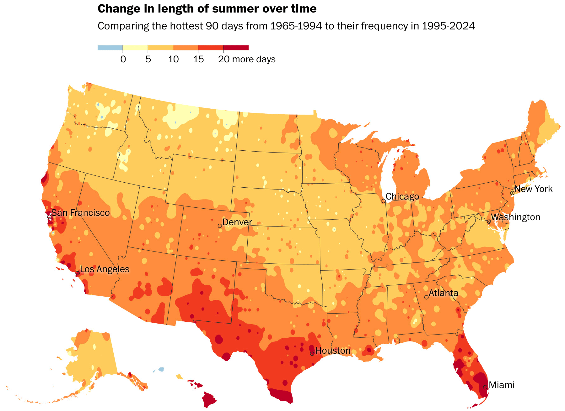 The Washington Post:<strong> </strong><a href="https://www.washingtonpost.com/climate-environment/interactive/2025/longer-summer-hot-temperatures-map"><strong>See how much longer summer is in your town</strong></a>, August 24