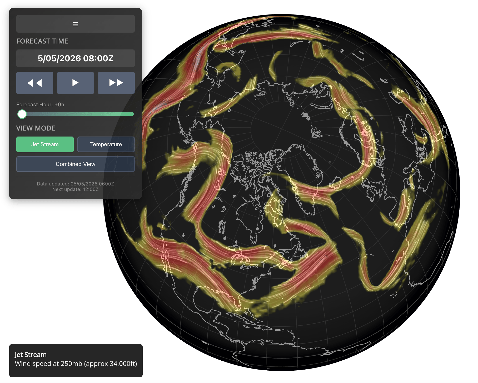 Maps Mania: <a href="https://googlemapsmania.blogspot.com/2026/05/mapping-jet-stream.html"><strong>Mapping the Jet Stream</strong></a>, May 5 (<a href="https://www.netweather.tv/charts-and-data/global-jetstream#2026/05/05/0600Z/jetstream/surface/level/overlay=jetstream/orthographic=294.83,68.98,375"><strong>project website</strong></a>)