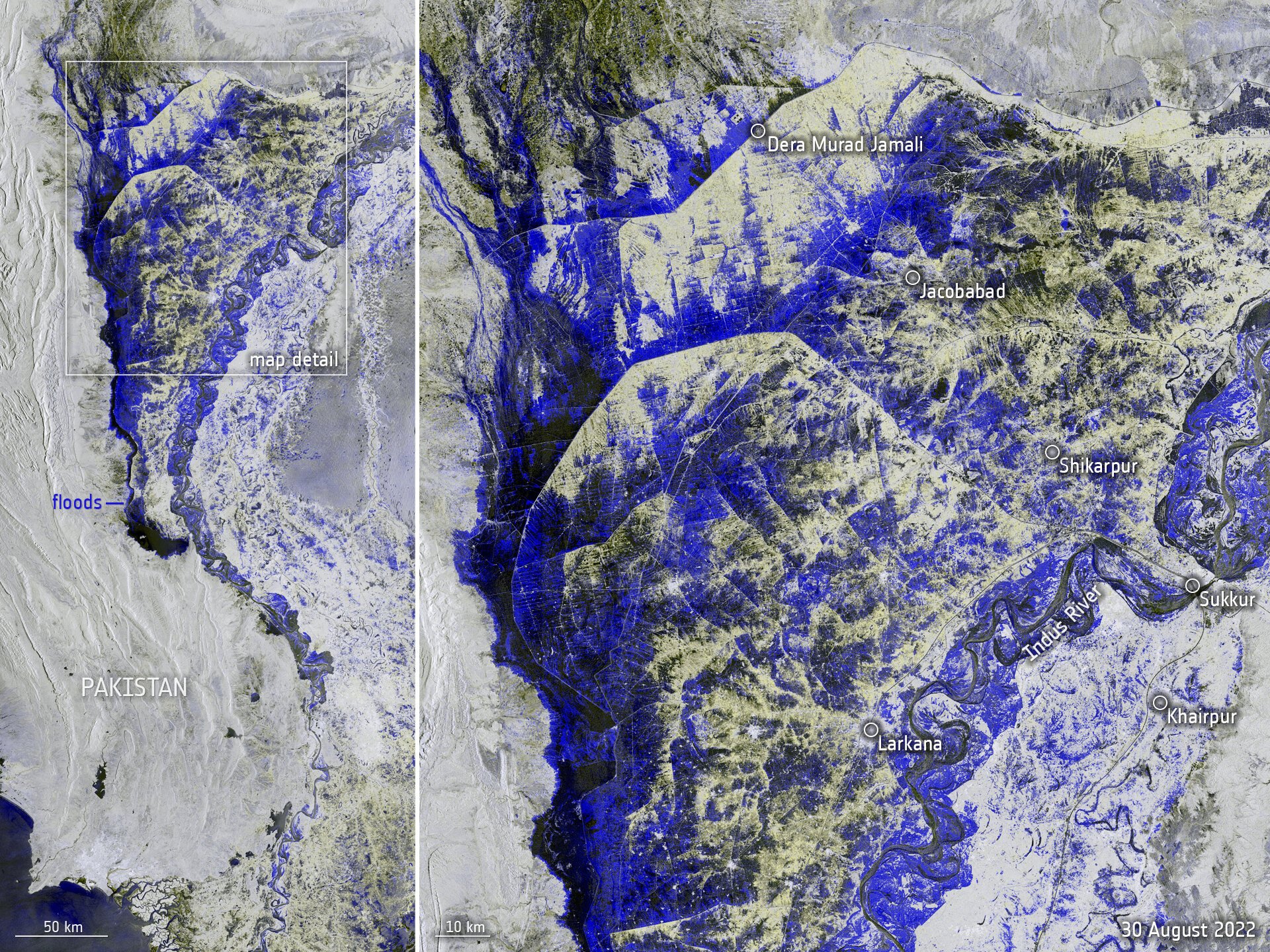 The European Space Agency: <strong><a href="https://www.esa.int/ESA_Multimedia/Images/2022/09/Pakistan_inundated">Pakistan inundated</a></strong>, September 1