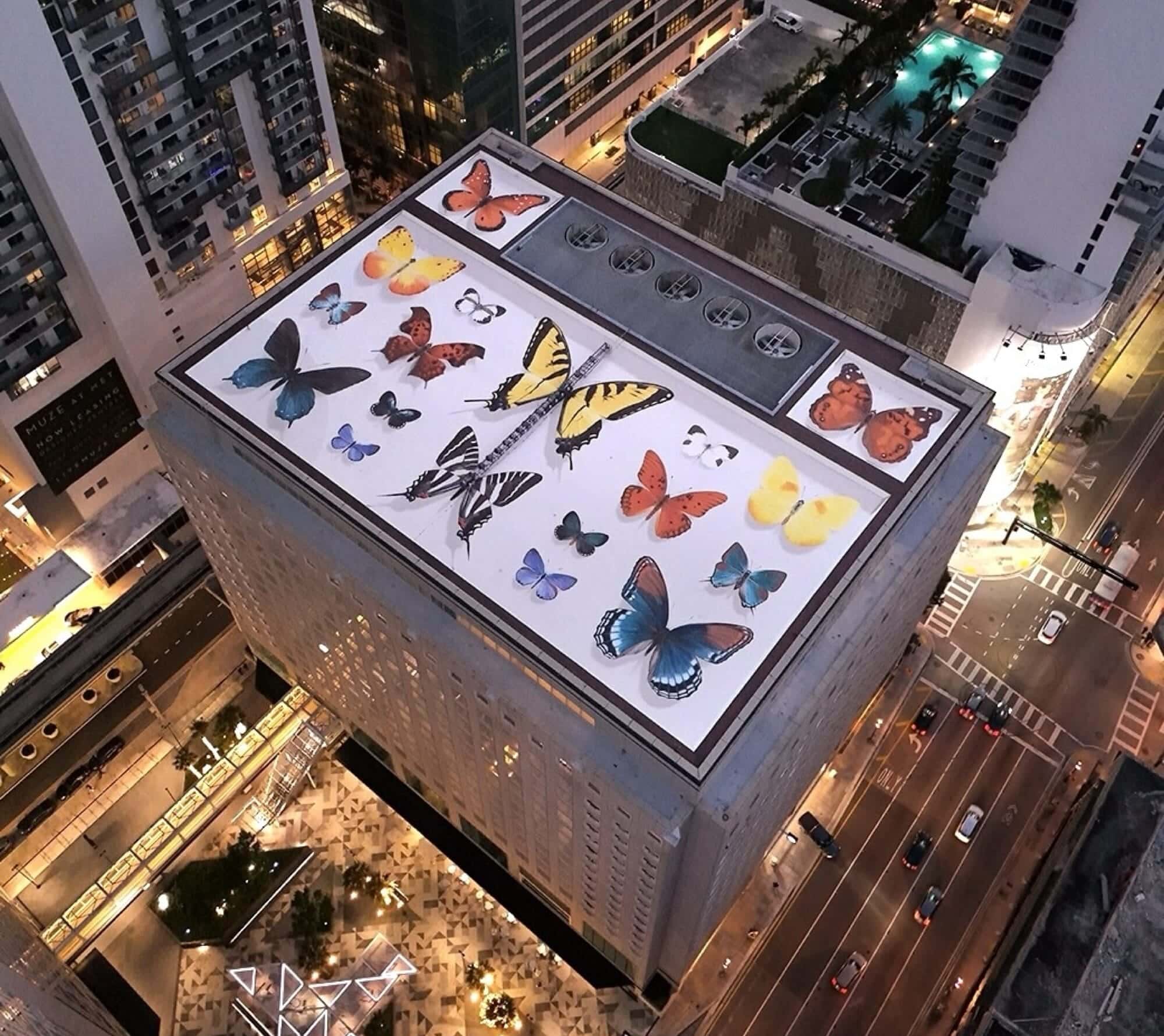 Colossal: <strong><a href="https://www.thisiscolossal.com/2025/01/mantra-miami-mural/">Mantra’s Murals Collect Enormous Butterflies in Building-Size Specimen Cases</a></strong>, January 10
