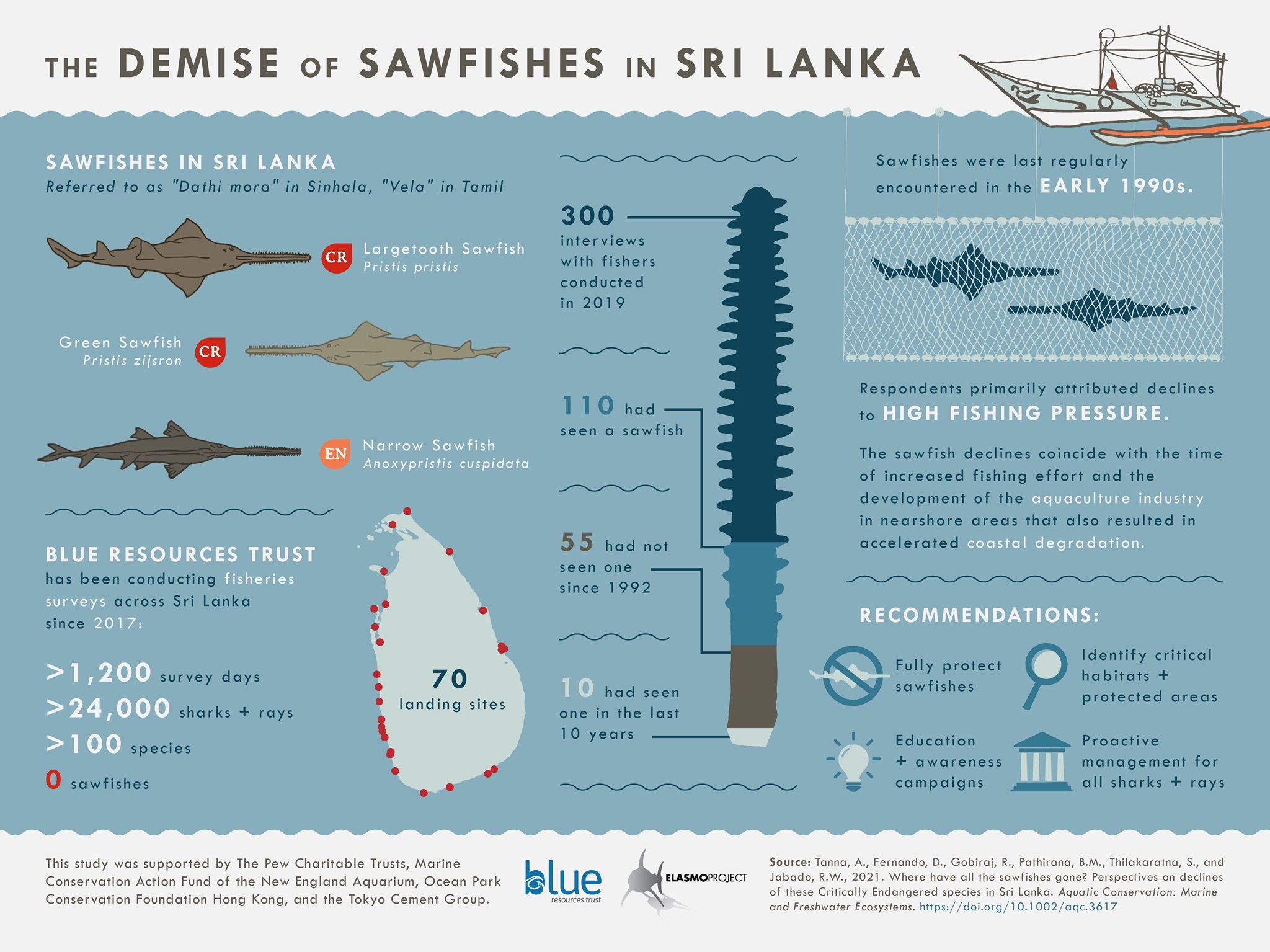 Mongabay: <a href="https://news.mongabay.com/2026/03/small-ray-of-hope-for-sri-lankas-sawfish-now-feared-functionally-extinct/"><strong>Small ray of hope for Sri Lanka’s sawfish, now feared ‘functionally extinct’</strong></a>, March 27