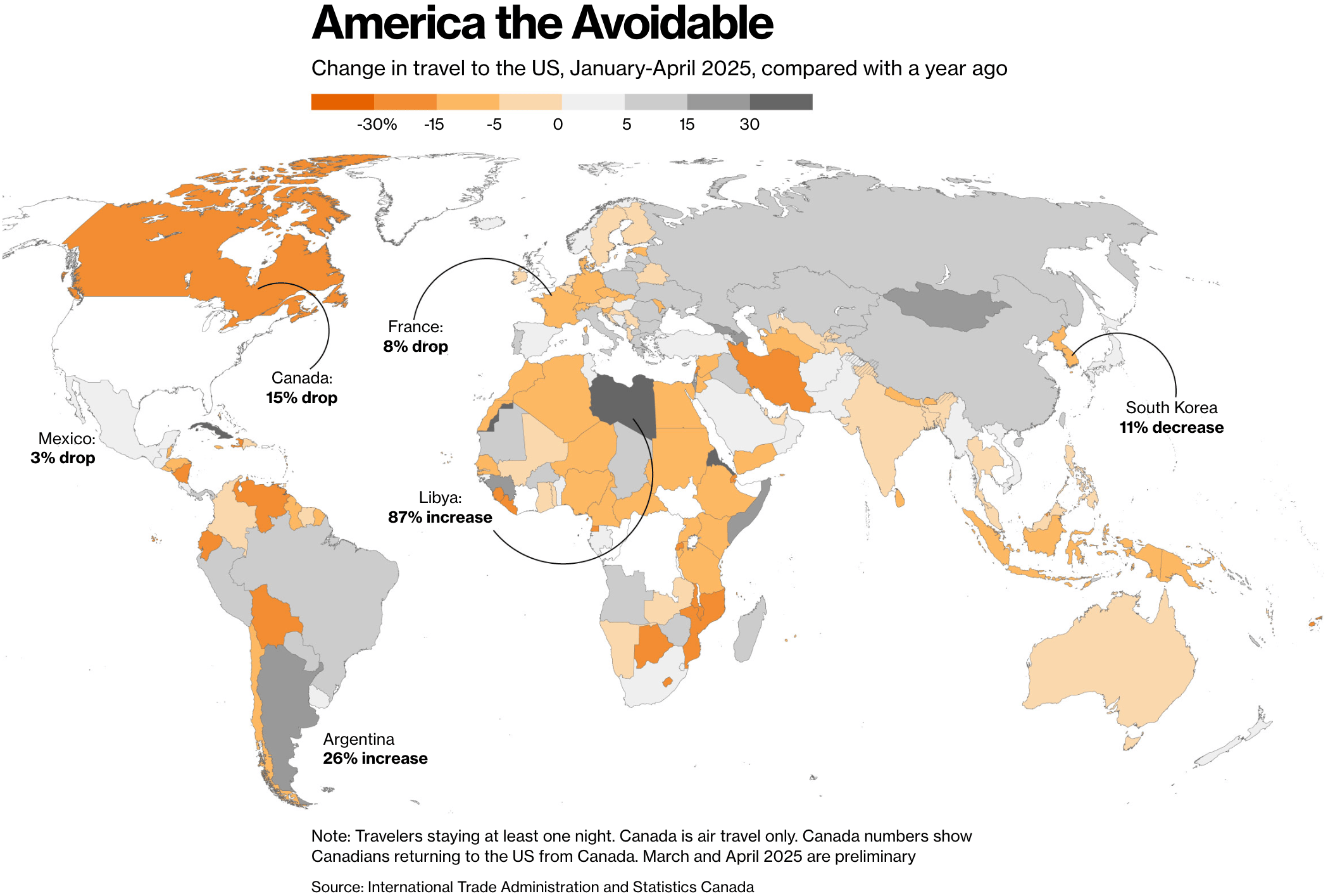 Bloomberg: <a href="https://www.bloomberg.com/graphics/2025-trump-toll-on-global-travel/#travel-change"><strong>Trump’s $12 Billion Tourism Wipeout</strong></a>, June 6