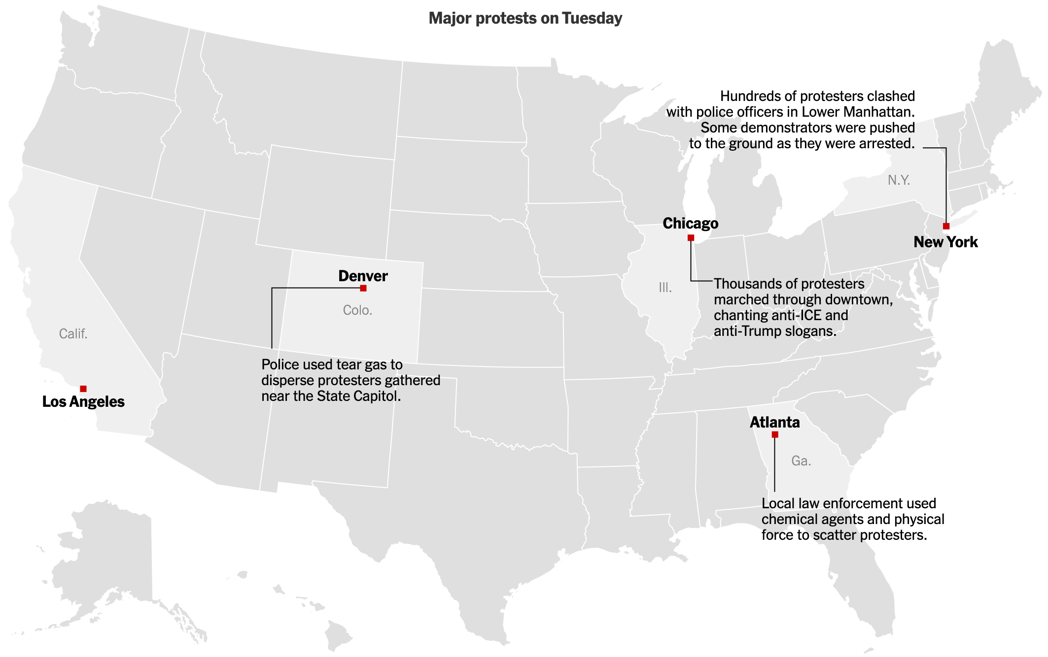 The New York Times:<strong> </strong><a href="https://www.nytimes.com/interactive/2025/06/08/us/la-immigration-protests-photos-map.html"><strong>Maps and Timeline of the L.A. Immigration Protests and the Federal Response</strong></a>, June 12