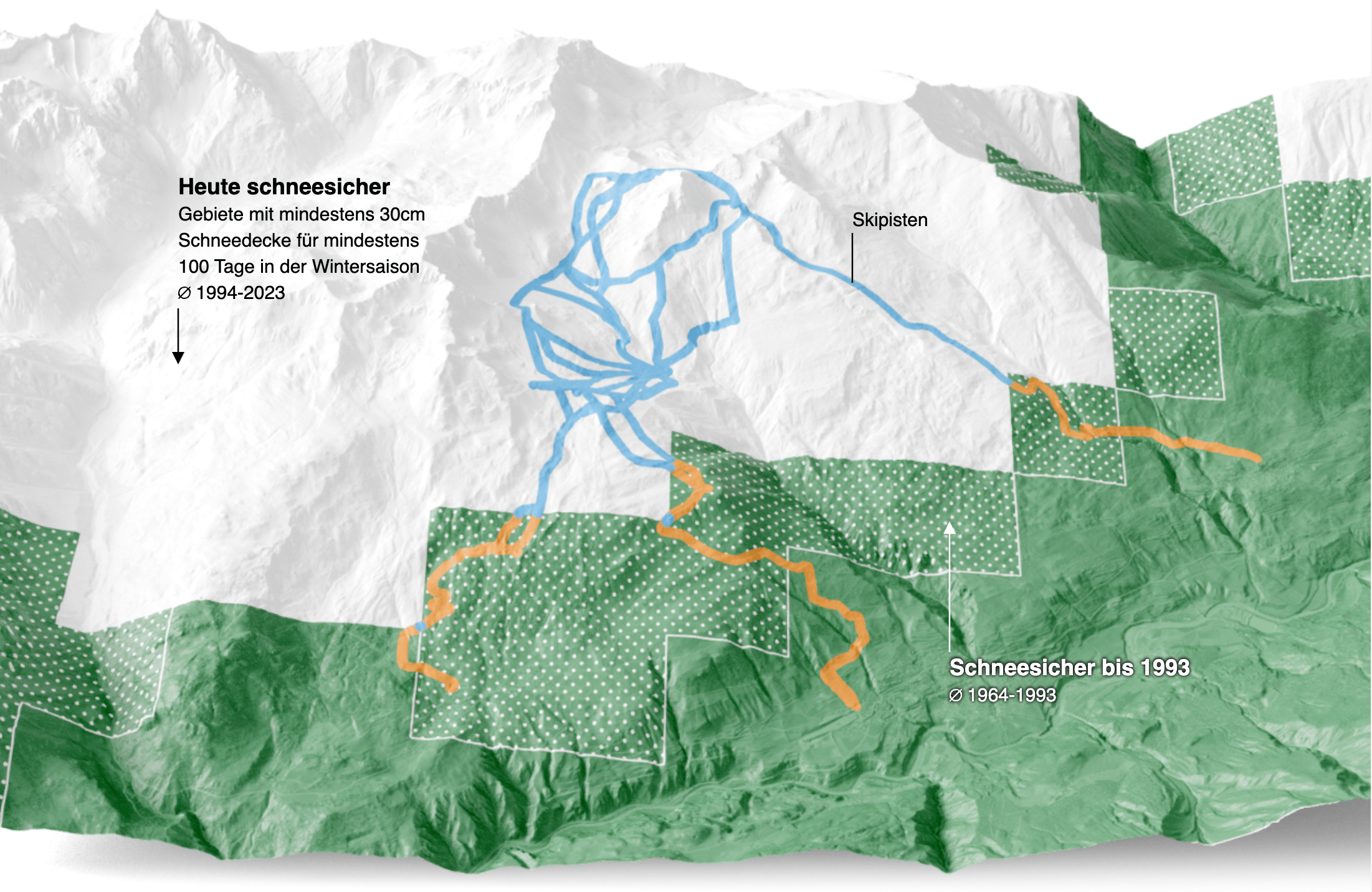 Tagesanzeiger: <a href="https://www.tagesanzeiger.ch/skifahren-schweiz-so-viel-schnee-hat-ihr-skigebiet-verloren-128089570008"><strong>So viel Schnee hat Ihr Skigebiet seit den 1960er-Jahren verloren</strong></a> [<em>This is how much snow your ski resort has lost since the 1960s</em>], February 1