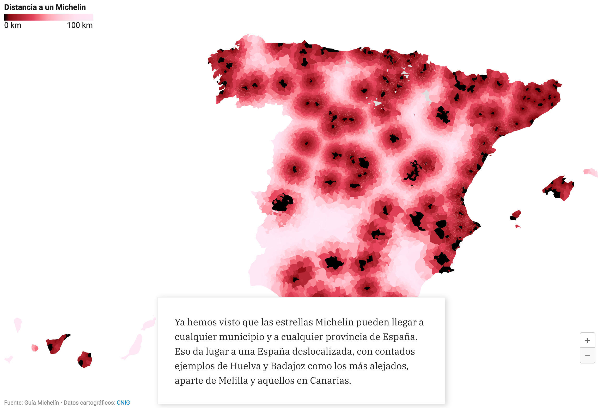 El Diario Sur: <a href="https://www.diariosur.es/culturas/gastronomia/restaurantes-estrella-pueblos-diminutos-clientes-vecinos-20251127125614-ntrc.html"><strong>Restaurantes con estrella en pueblos diminutos: cuando tienes más clientes que vecinos</strong></a><strong> </strong>[<em>Chart description: Distance to a Michelin star</em>], November 27