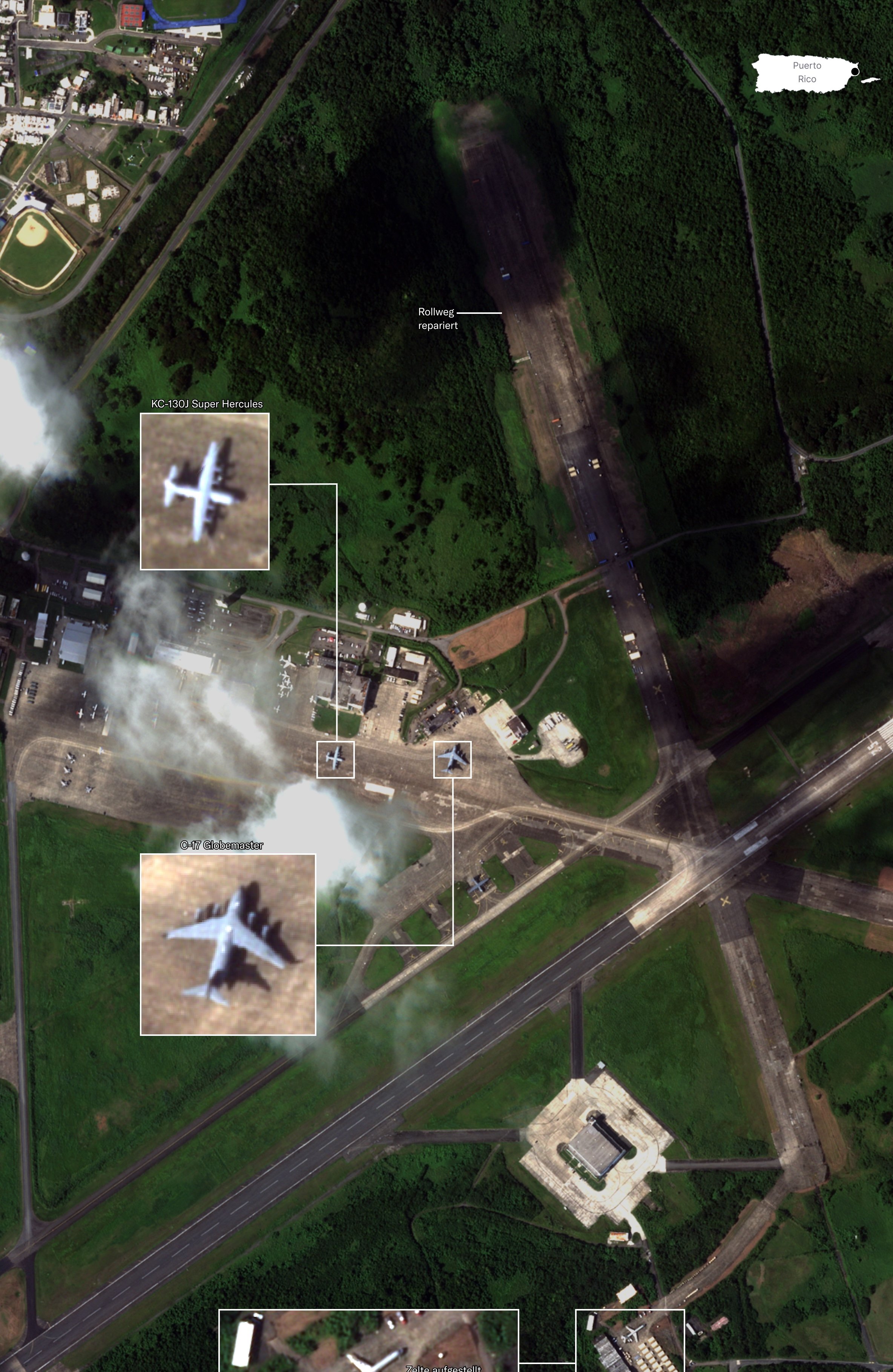 Neue Zürcher Zeitung: <a href="https://www.nzz.ch/visuals/usa-reaktiviert-eine-verlassene-militaerbasis-in-der-karibik-ld.1910314"><strong>Eine neue Front im Süden? Die USA reaktivieren eine verlassene Basis in der Karibik</strong></a><strong> </strong>[<em>A new front in the south? The U.S. is reactivating an abandoned base in the Caribbean</em>], November 9