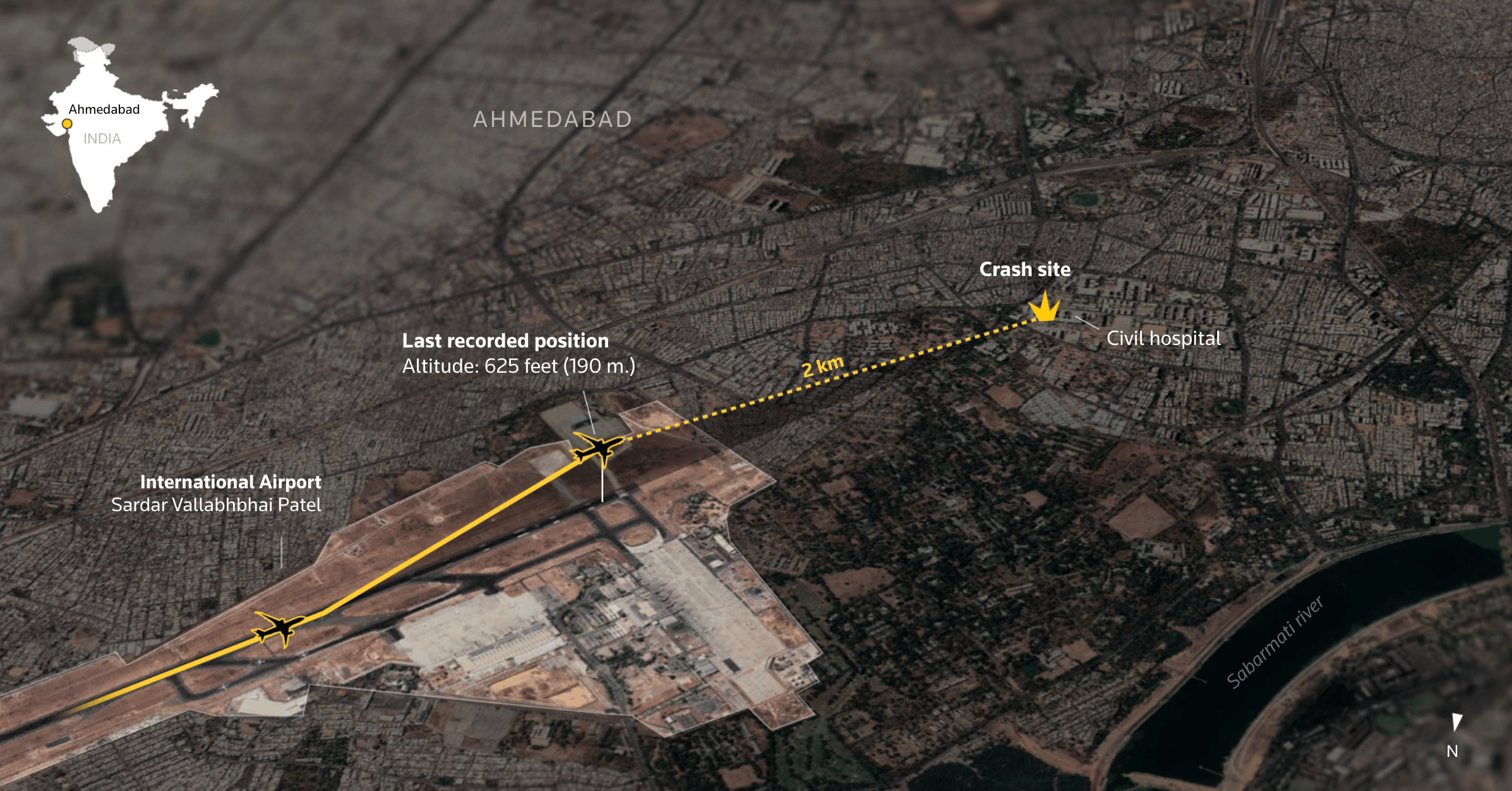 Reuters: <a href="https://www.reuters.com/graphics/INDIA-CRASH/MAP/jnpwlqbryvw/"><strong>Where the Air India flight to London Gatwick crashed</strong></a>, June 12