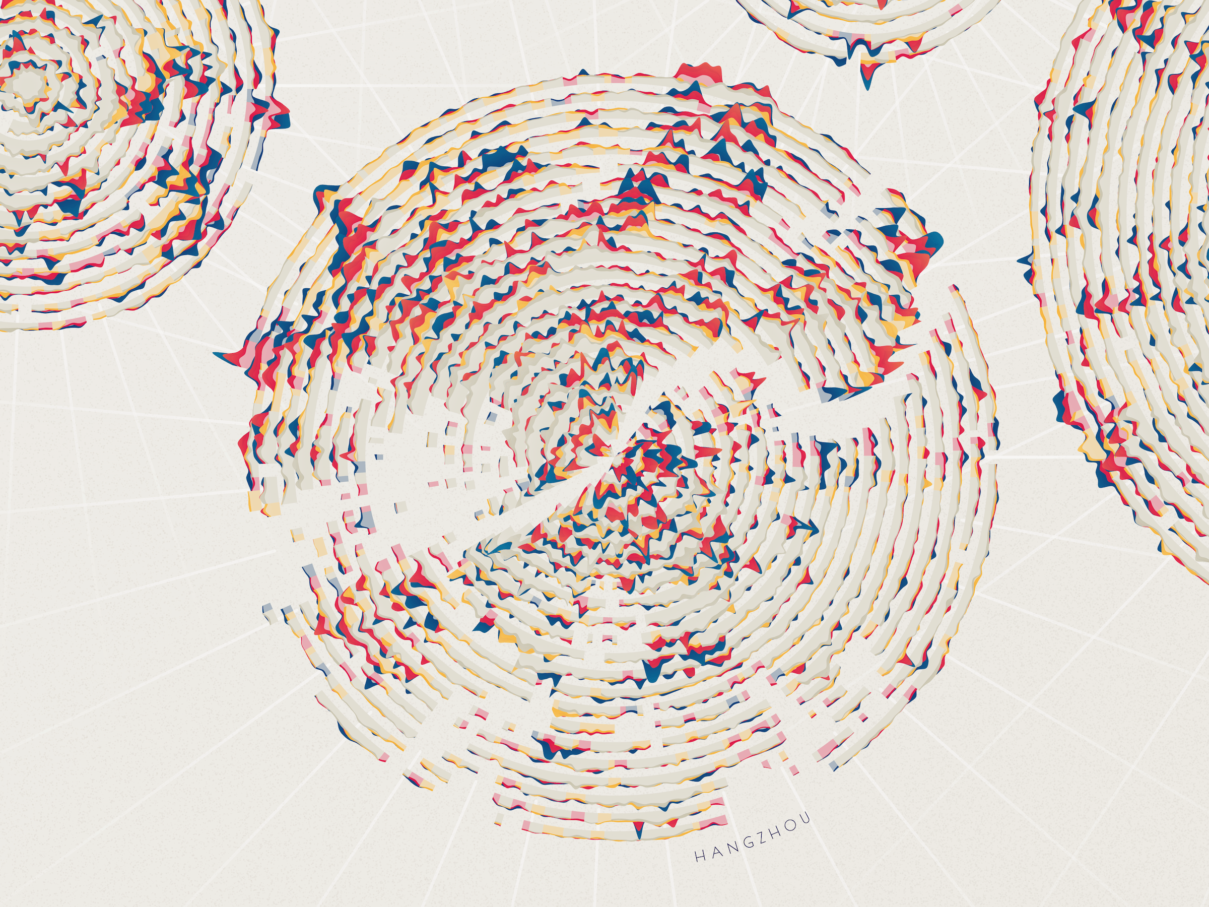 Nadieh Bremer: "New Data Art! ✨ Did you know cities grow like bacteria? 🦠🏙️ For my new piece 'Growing Cities,' I collaborated with EPFL URBES Lab to visualize the evolution of 13 Chinese cities as radial, 'tree-ring' growth," August 18 (<a href="https://bsky.app/profile/nadiehbremer.com/post/3mtdn6oopws2j"><strong>Bluesky</strong></a>, <a href="https://www.visualcinnamon.com/art/epfl-growing-cities/"><strong>project</strong></a>)