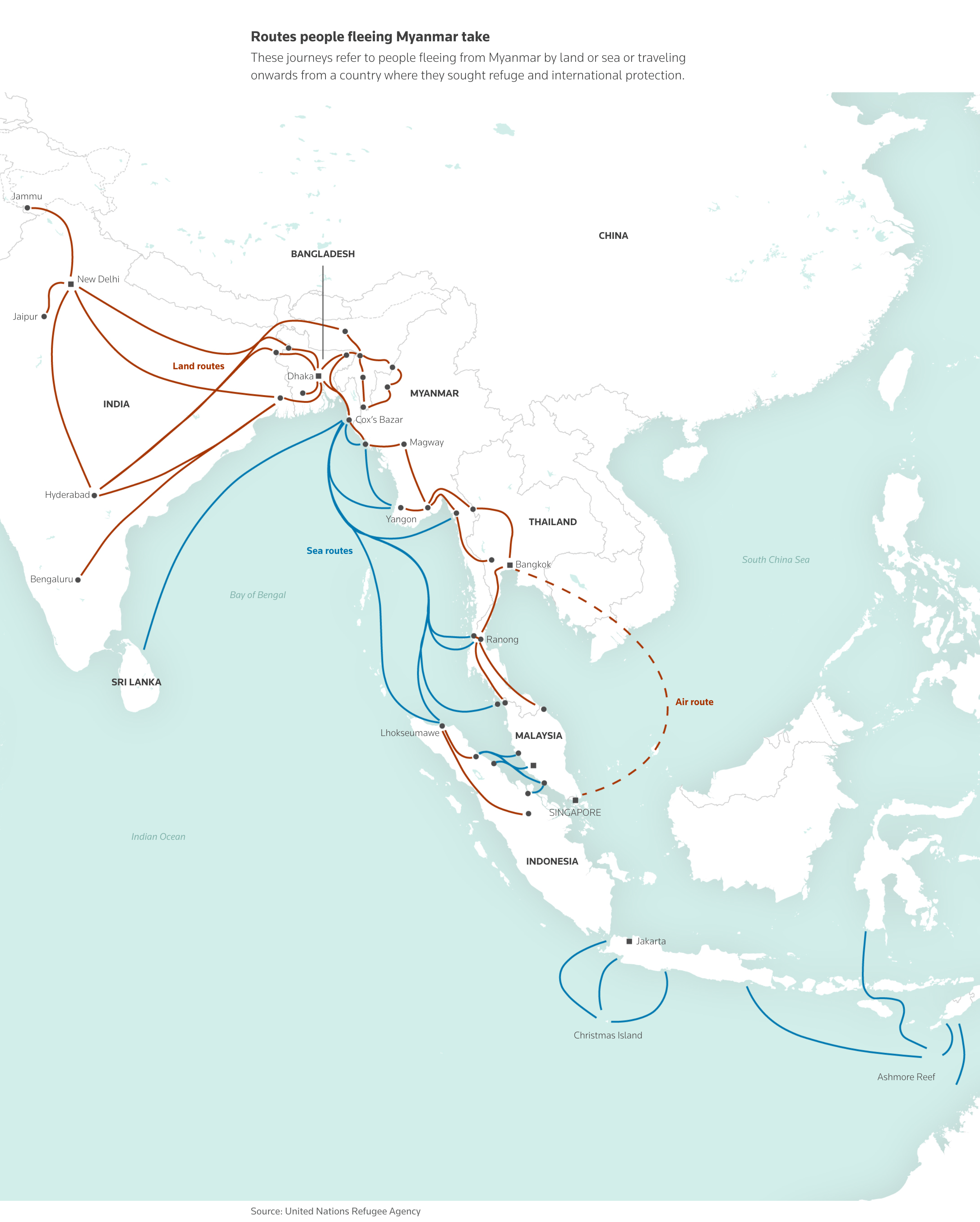 Reuters: <a href="https://www.reuters.com/graphics/BANGLADESH-ROHINGYA/zjpqmonmzpx/"><strong>Myanmar refugees seek risky sea routes to safety</strong></a>, April 16