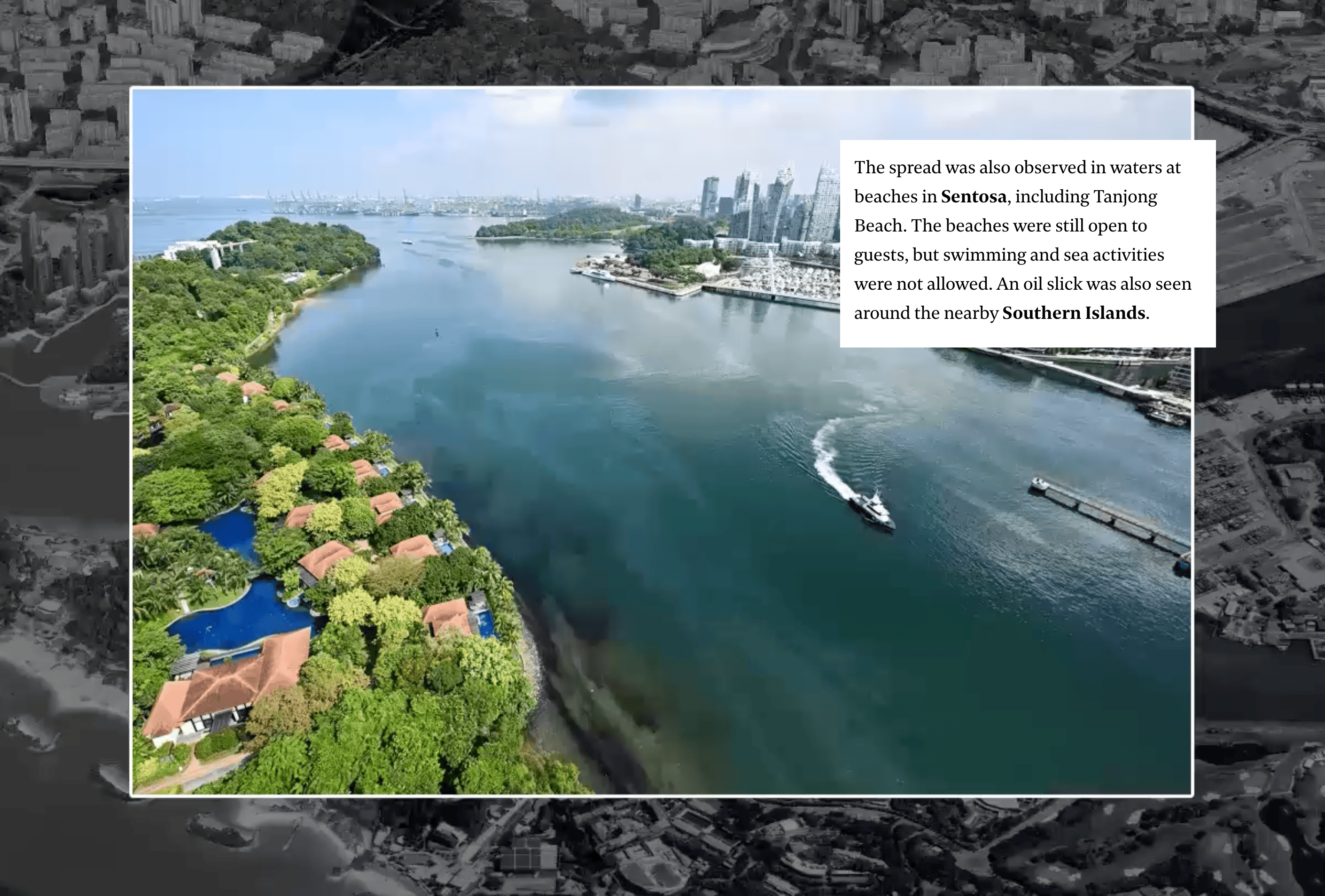 The Straits Times: <strong><a href="https://www.straitstimes.com/multimedia/graphics/2024/06/oil-spill-singapore-clean-up/index.html">Oil spill in Singapore: The day the sea turned black</a></strong>, June 25