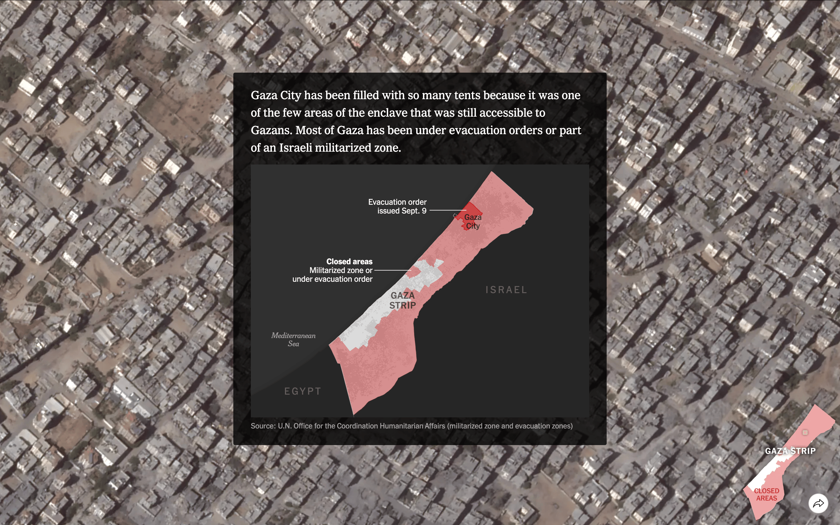 The New York Times: <a href="https://www.nytimes.com/interactive/2025/09/11/world/middleeast/gaza-city-evacuation-israel-maps.html"><strong>Where Will Everyone in Gaza City Go?</strong></a>, September 11
